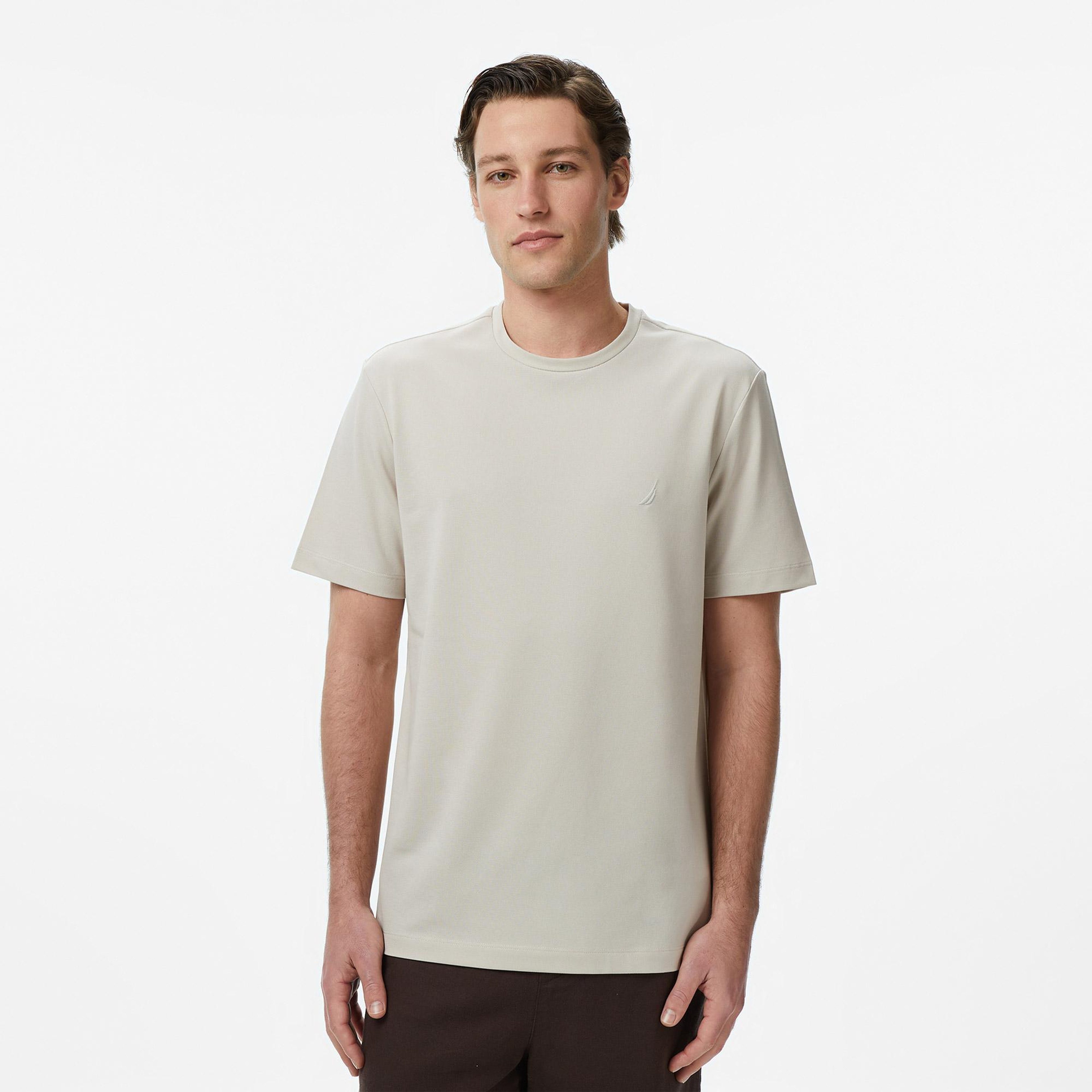 Nautica Erkek Bej Regular Fit T-Shirt