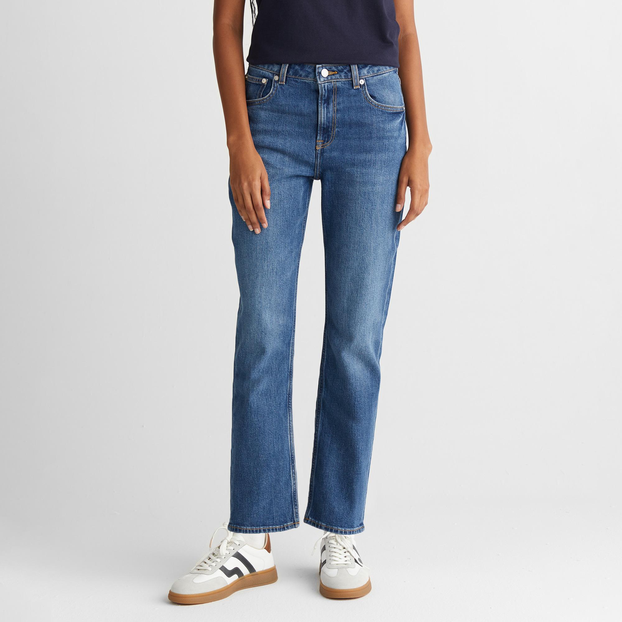 GANT Kadın Mavi Straight Fit  Pantolon