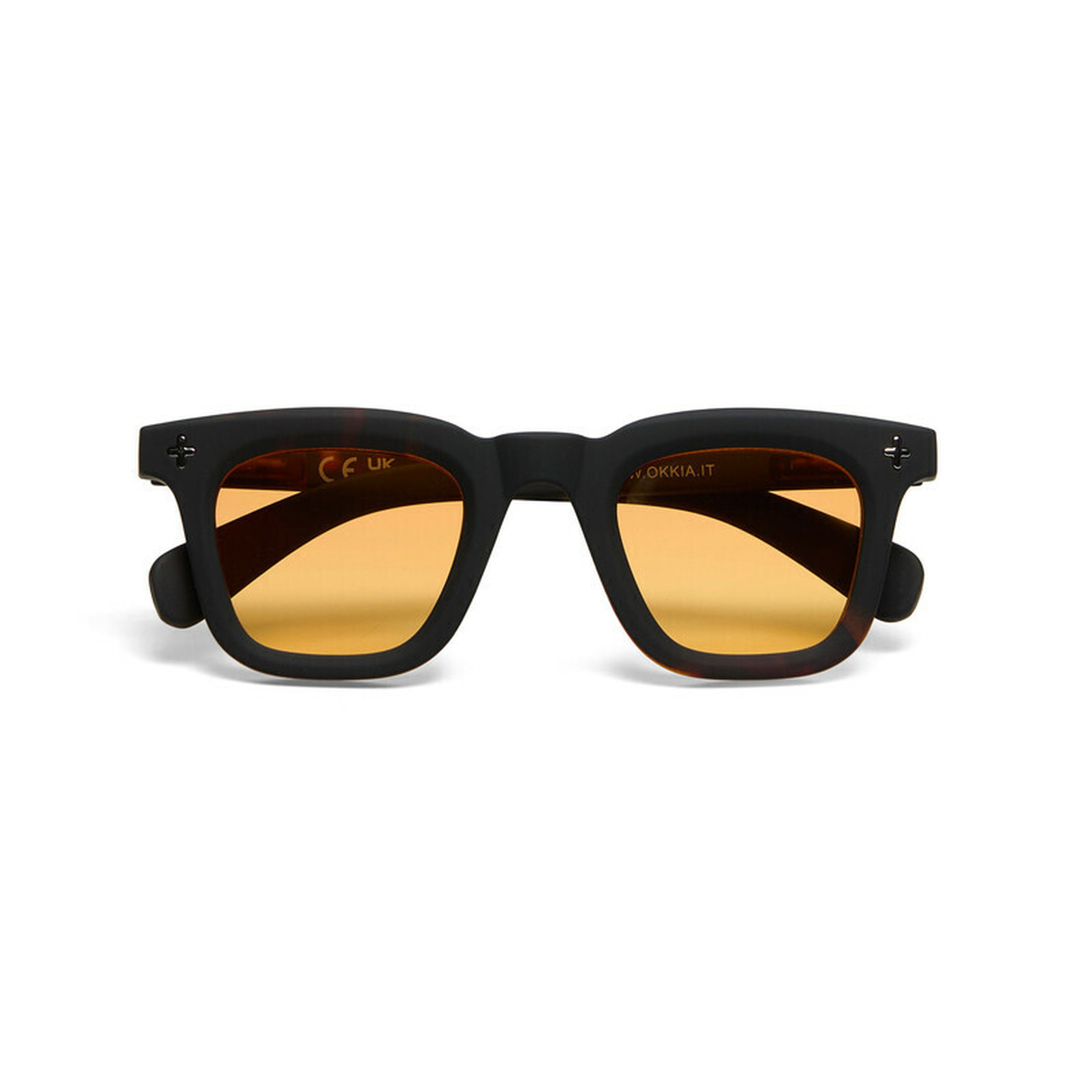 Okkia Firenze Unisex Güneş GözlüğüSiyah Havana / Lens : Sarı