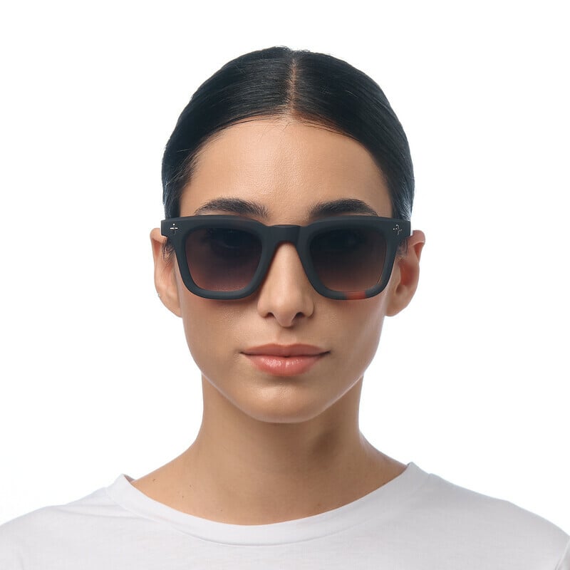 Okkia Firenze Unisex Güneş Gözlüğü Siyah Havana / Lens: Yeşil Gradyan