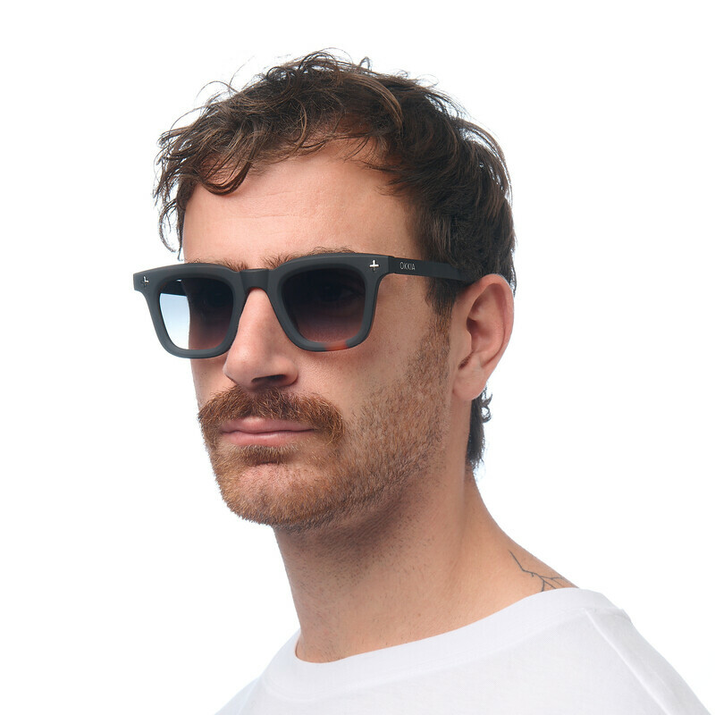 Okkia Firenze Unisex Güneş Gözlüğü Siyah Havana / Lens: Yeşil Gradyan