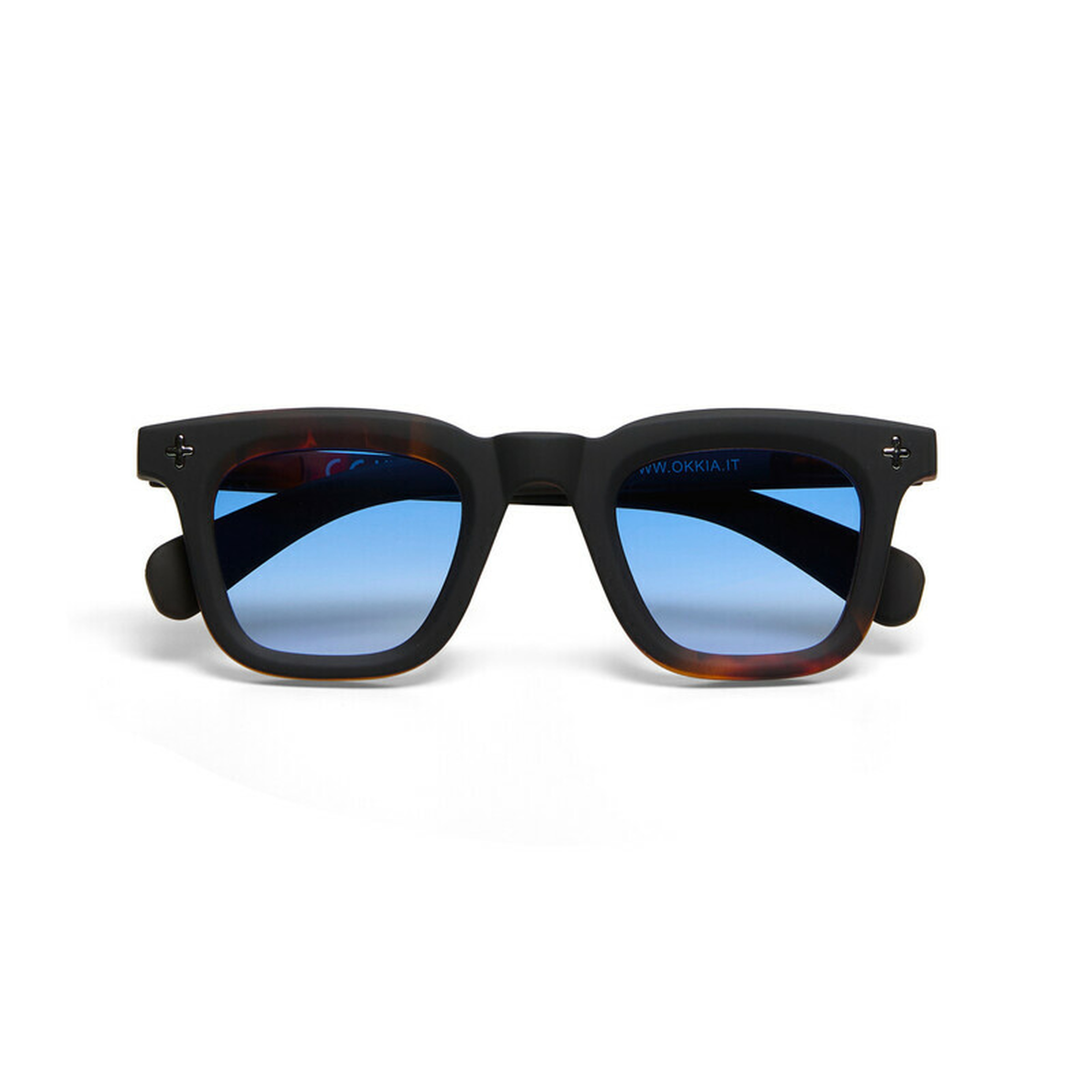 Okkia Firenze Unisex Güneş GözlüğüSiyah Havana / Lens : Mavi
