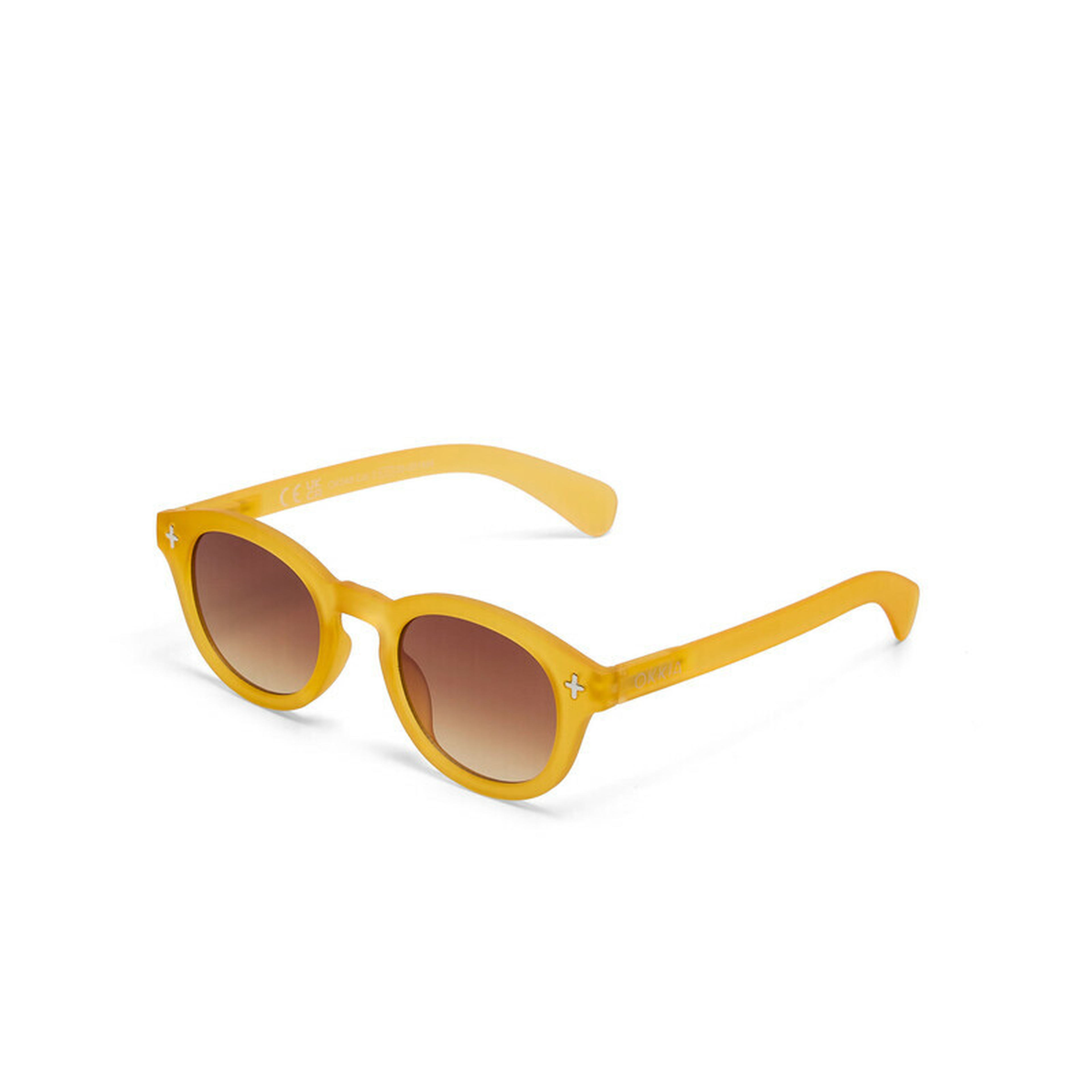 Okkia Milano Unisex Güneş Gözlüğü Sarı / Lens: Kahverengi Gradyan