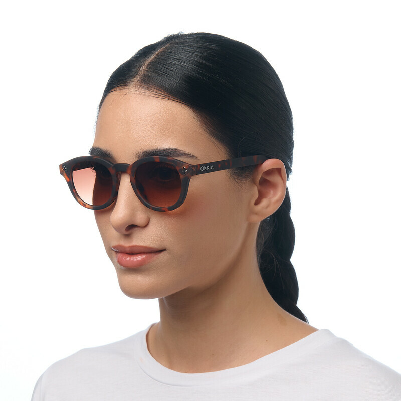 Okkia Milano Unisex Güneş Gözlüğü Havana / Lens: Kahverengi Gradyan