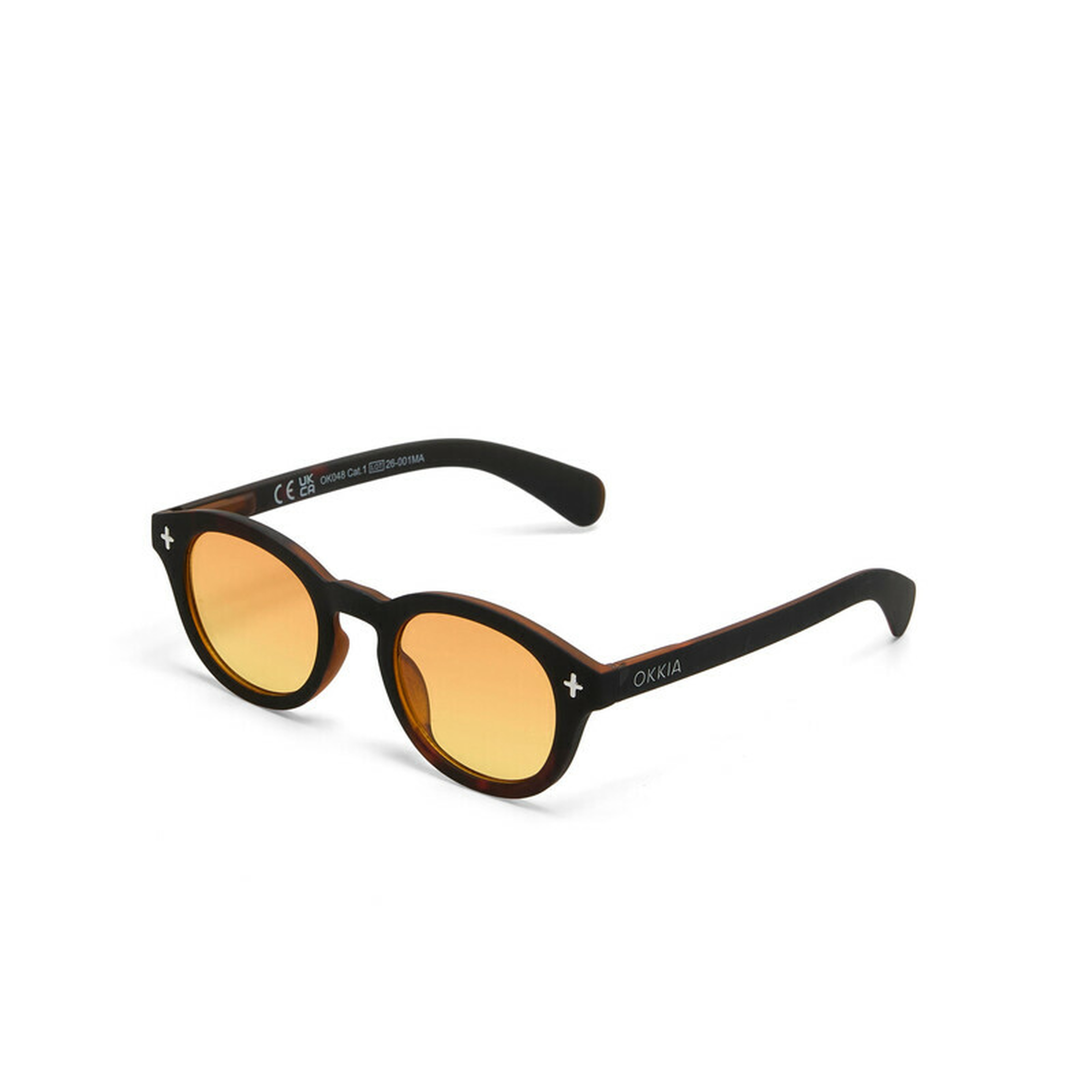 Okkia Milano Unisex Güneş GözlüğüSiyah Havana / Lens : Sarı