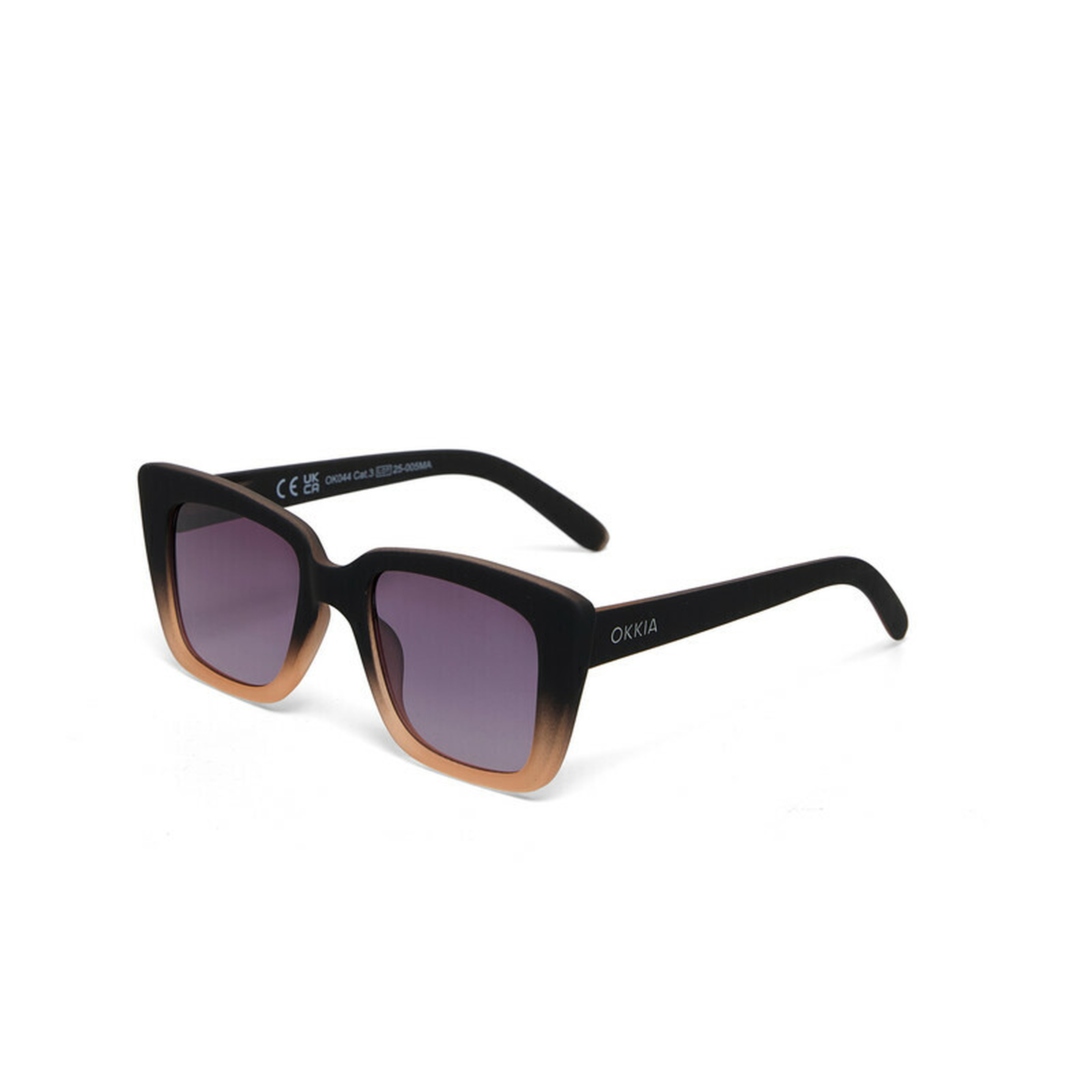 Okkia Elba Unisex Güneş GözlüğüSiyah - Pudra/ Lens: Siyah gradyan