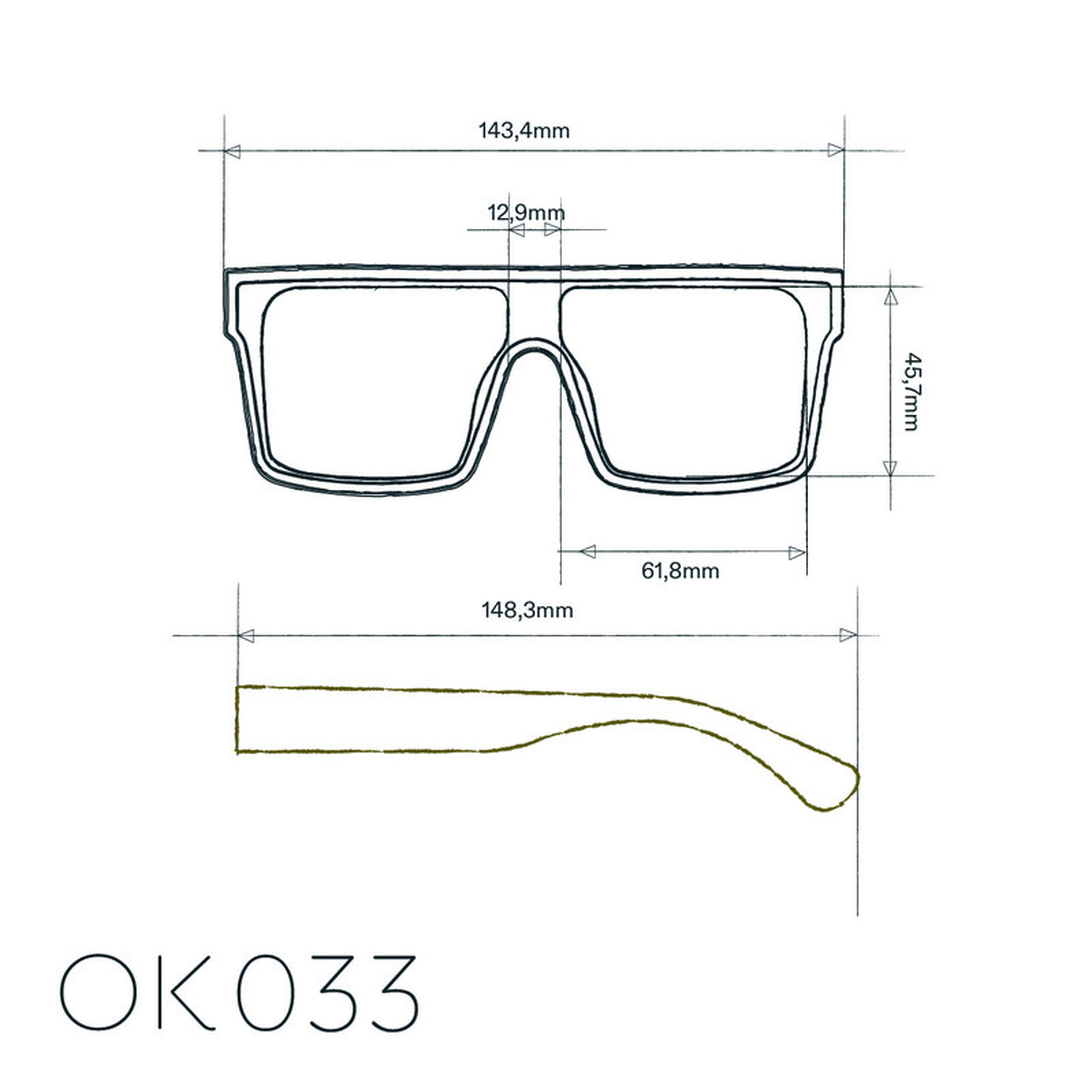 Okkia Tokyo Unisex Güneş GözlüğüHavana / Lens : Yeşil