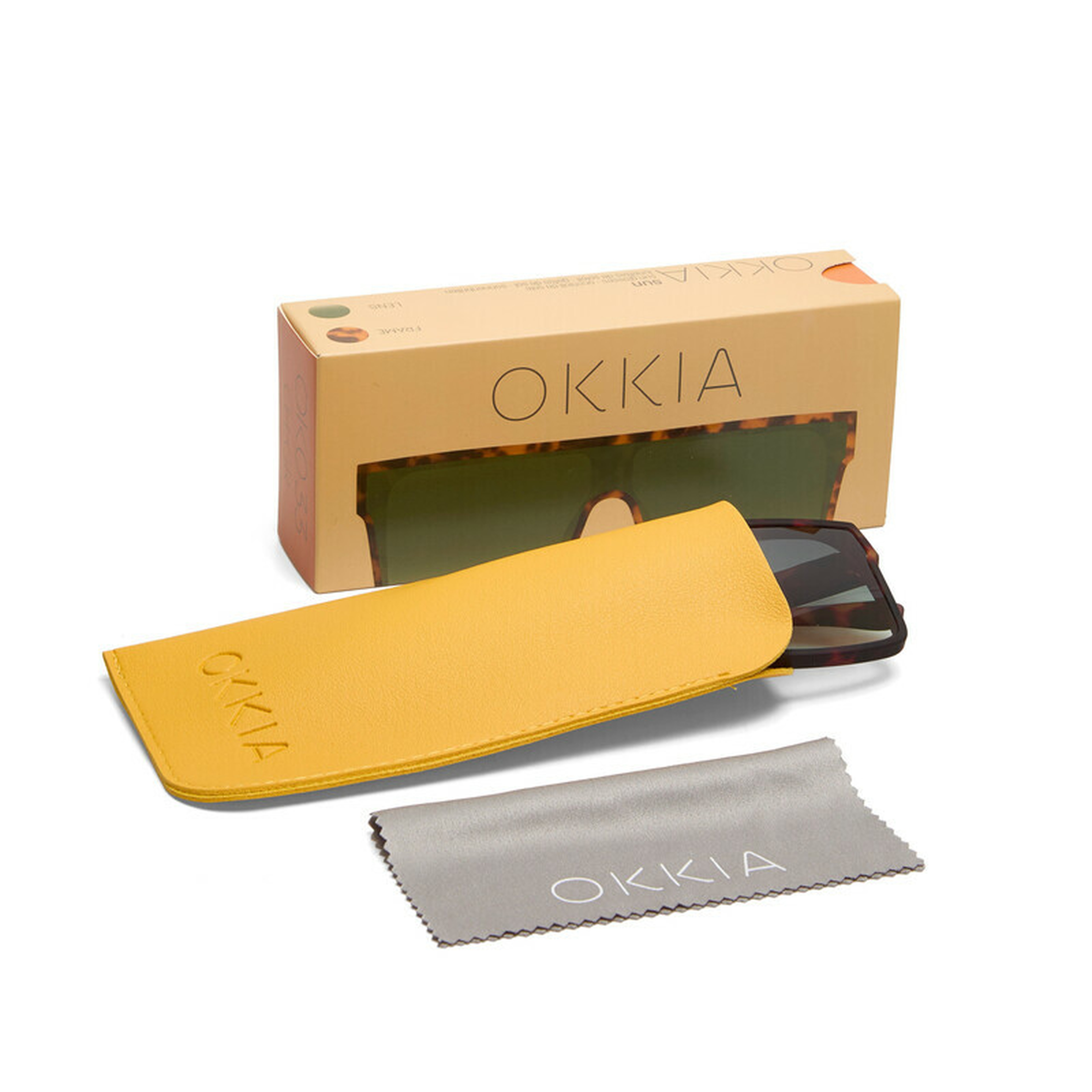 Okkia Tokyo Unisex Güneş GözlüğüHavana / Lens : Yeşil