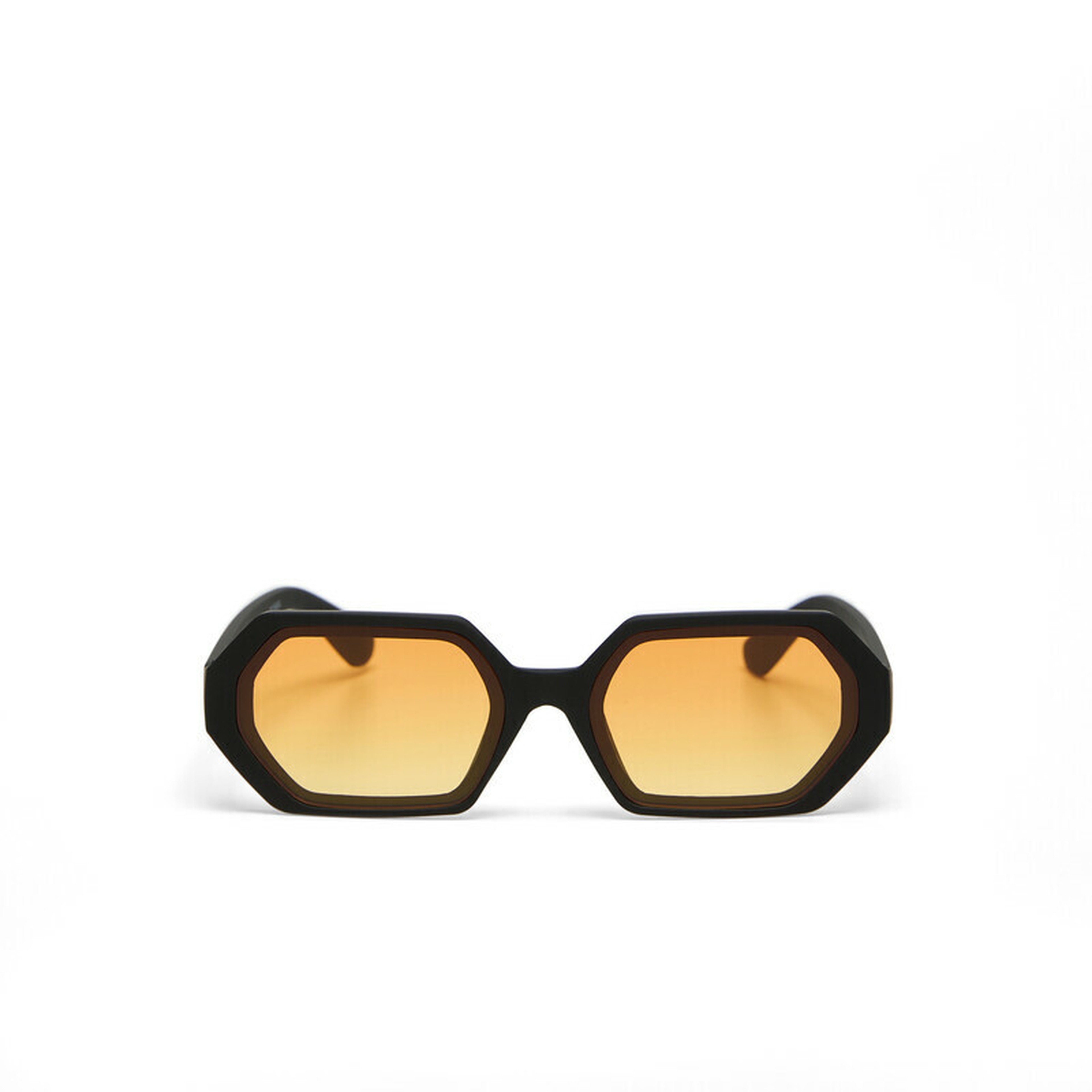 Okkia Andrea Altıgen Unisex Güneş GözlüğüSiyah / Lens : Sarı