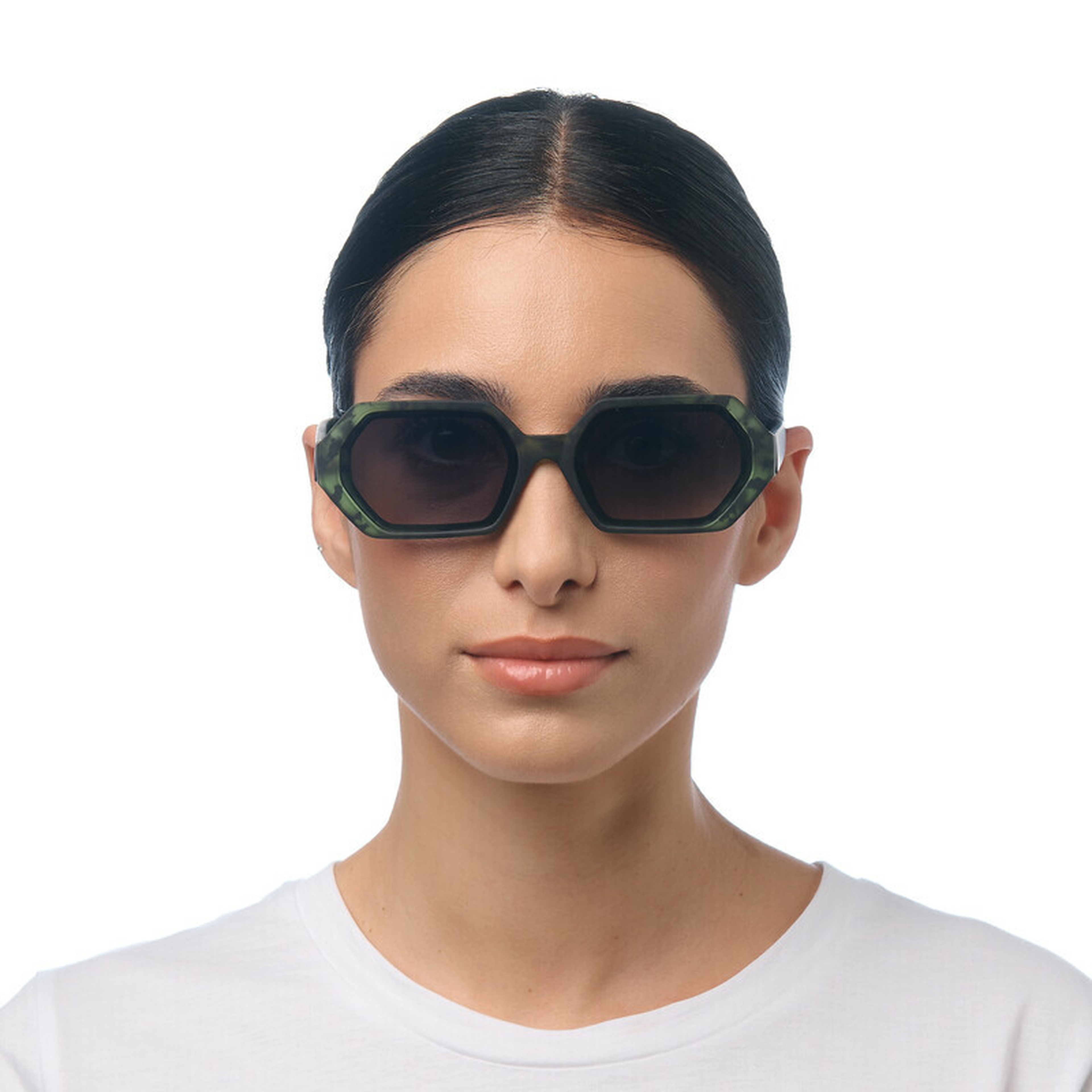 Okkia Andrea Altıgen Unisex Güneş GözlüğüKale Havana
