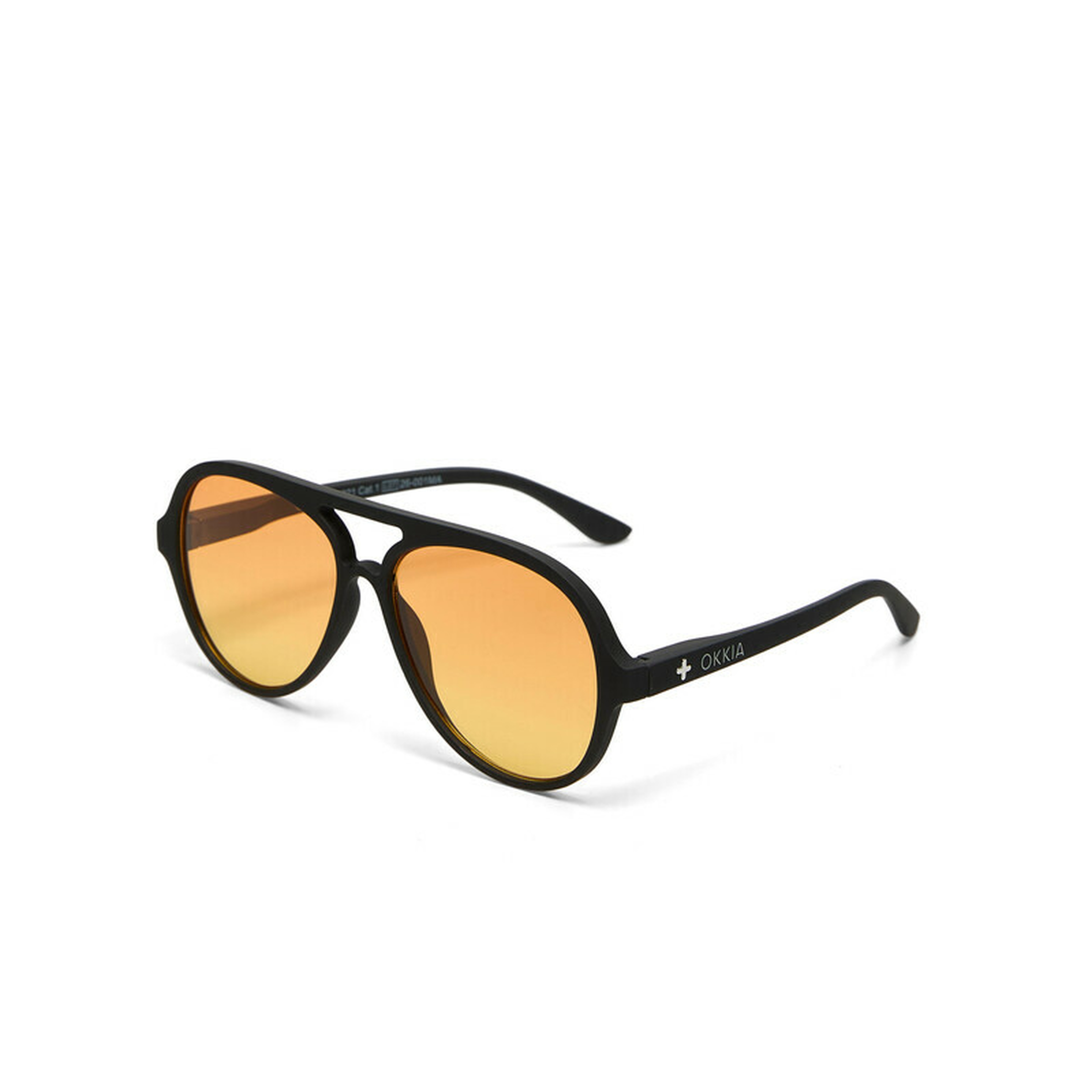 Okkia Alessio Unisex Güneş GözlüğüSiyah / Lens : Sarı
