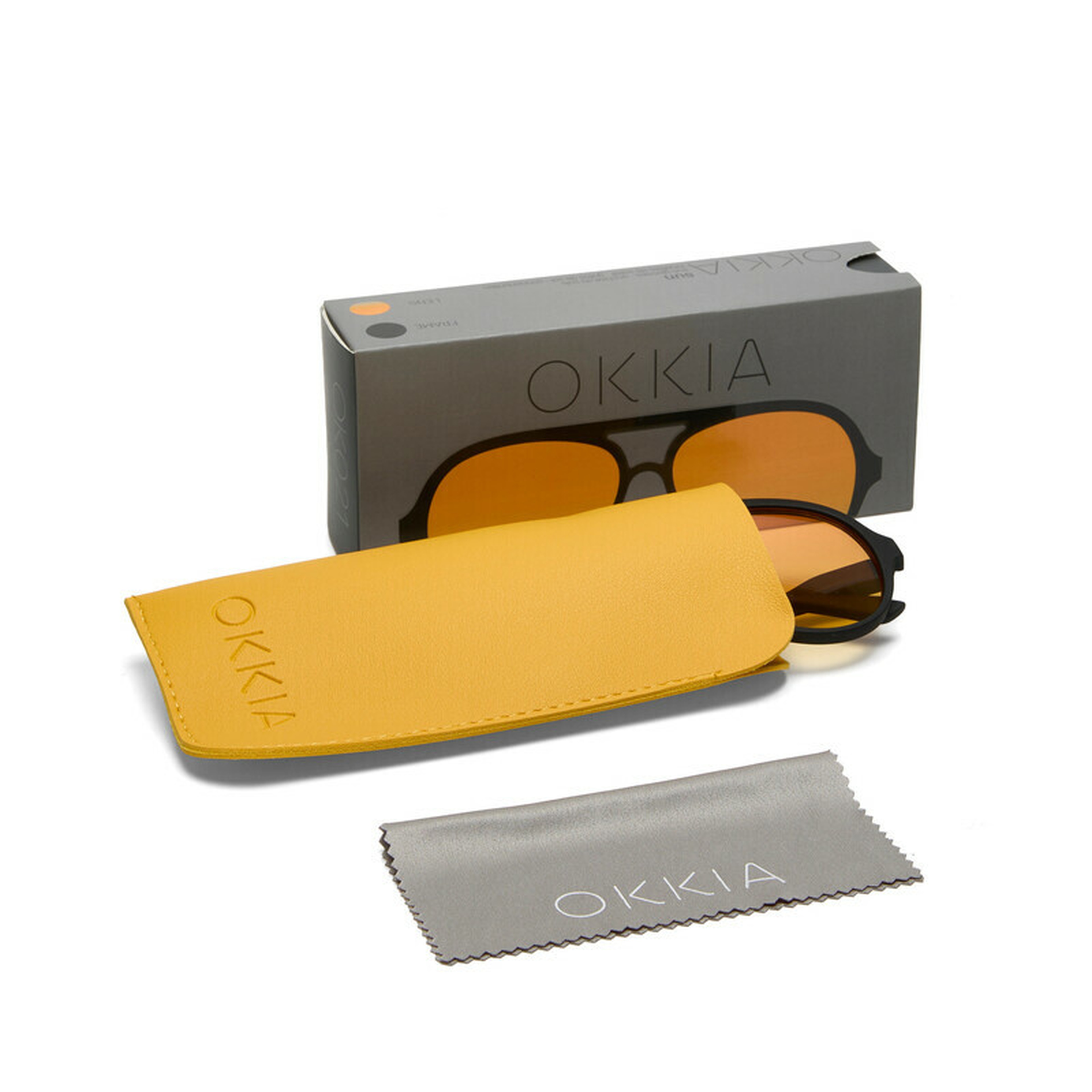 Okkia Alessio Unisex Güneş GözlüğüSiyah / Lens : Sarı