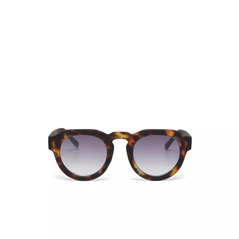 Okkia Zeno Round Unisex Klasik Havana Güneş Gözlüğü Siyah Gradyan