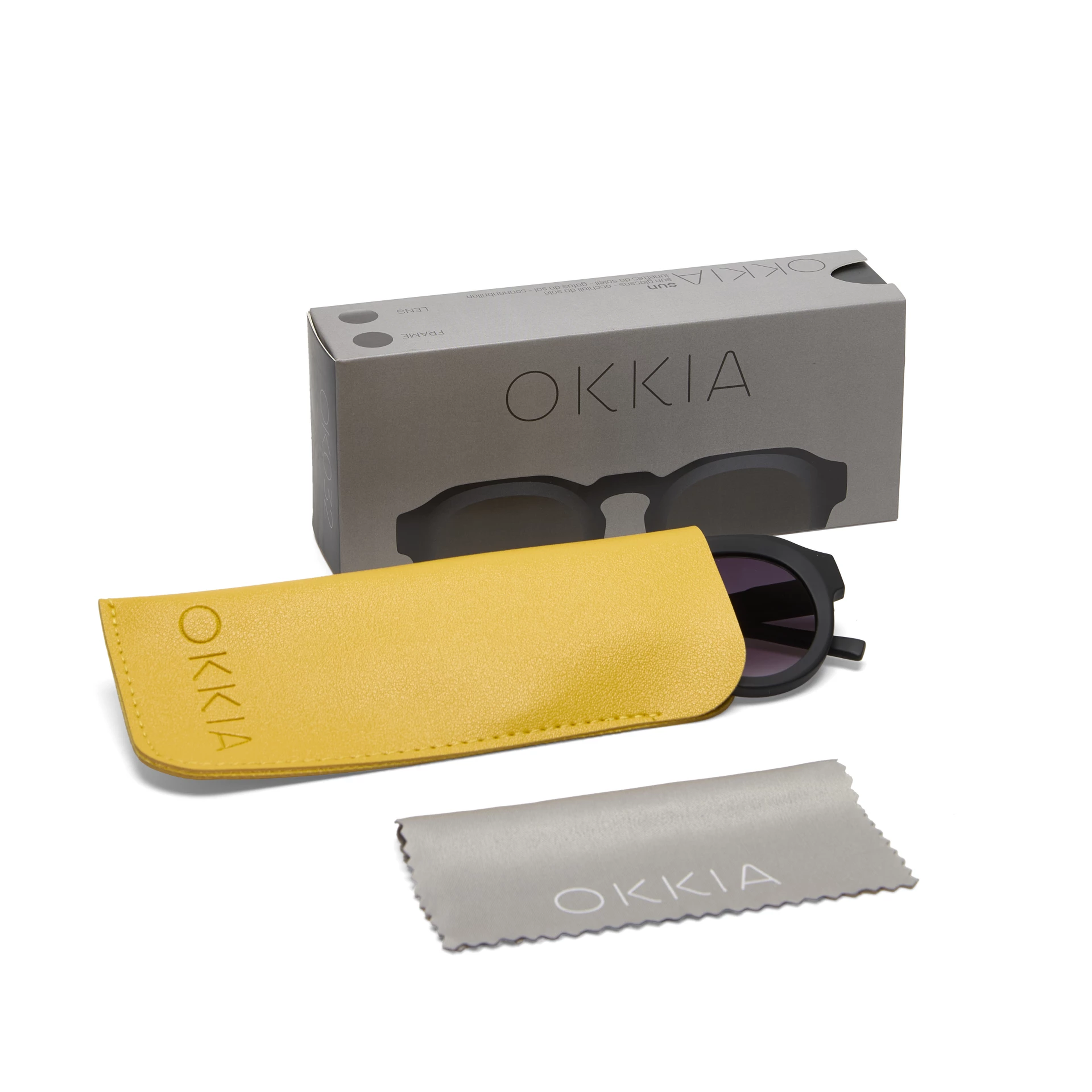 Okkia Zeno Round Unisex Güneş Gözlüğü Siyah