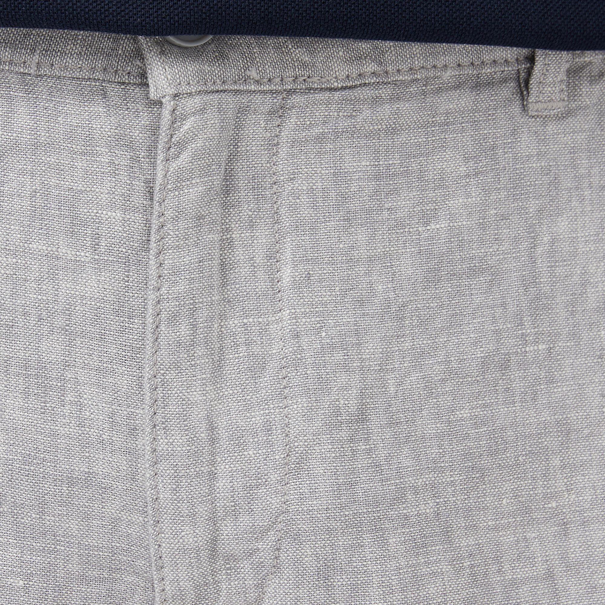Nautica Erkek Gri Regular Fit Keten Şort