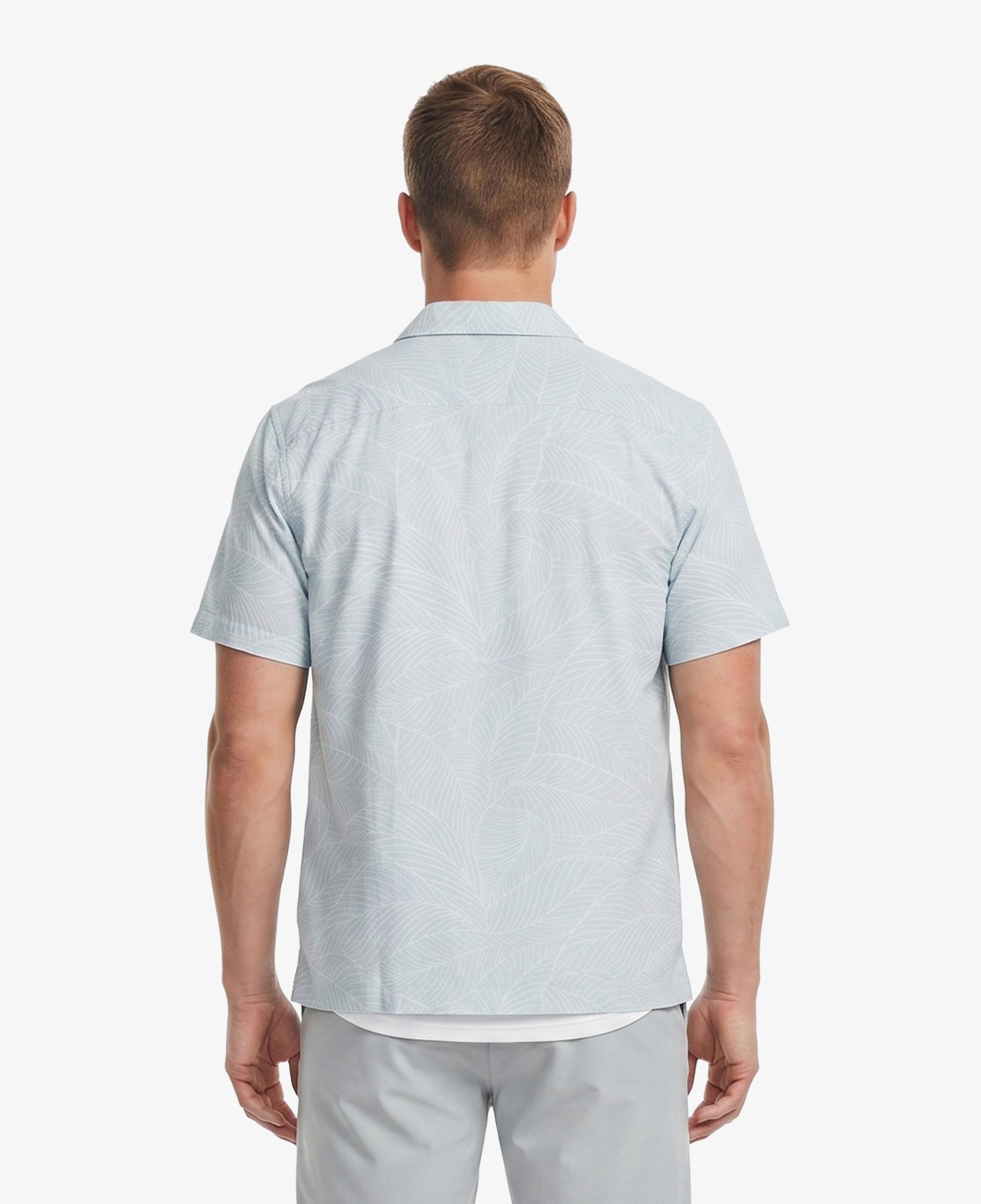 Nautica Erkek Yeşil Regular Fit Kısa Kollu Desenli Keten Gömlek