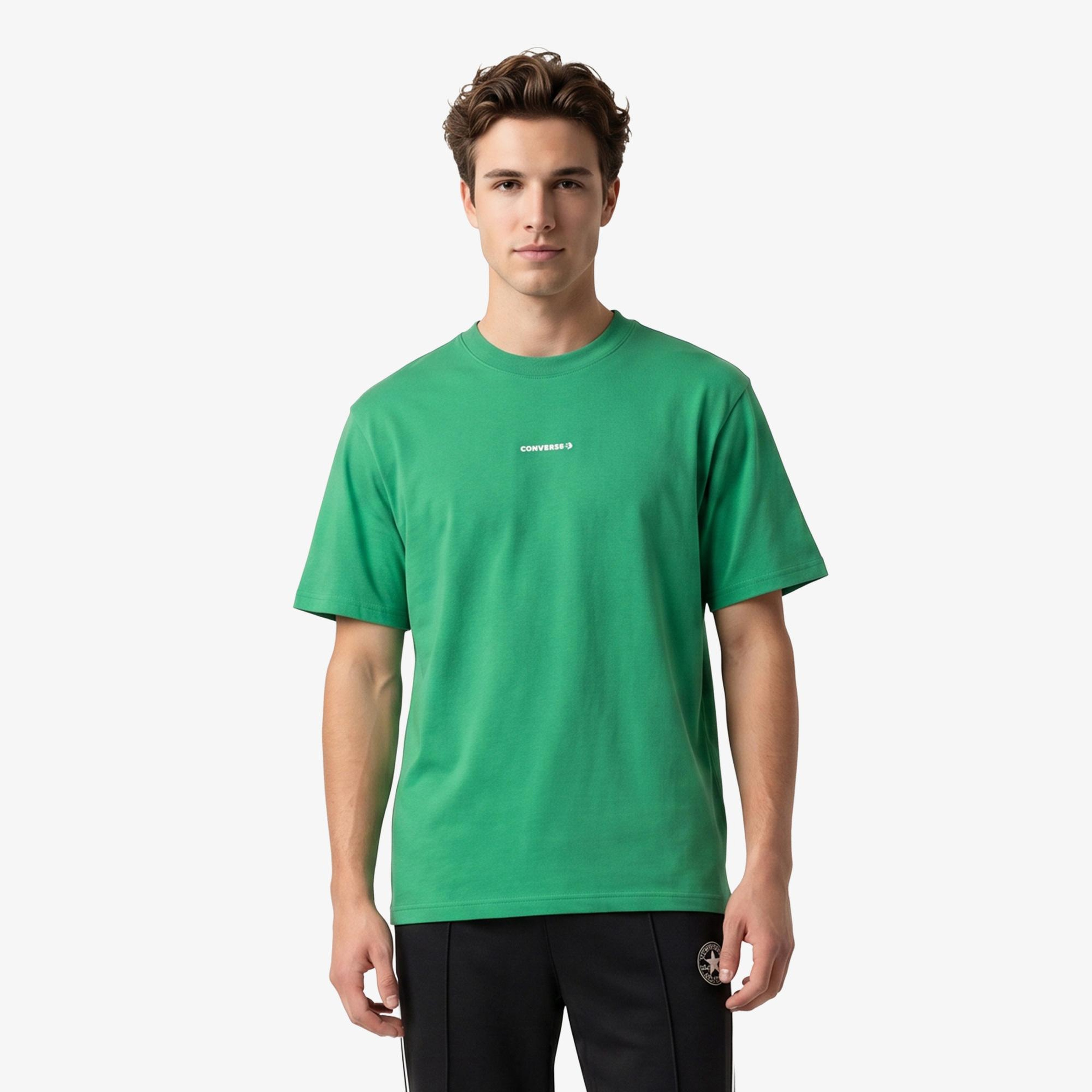 Converse Erkek Yeşil Grafik Baskılı T-Shirt
