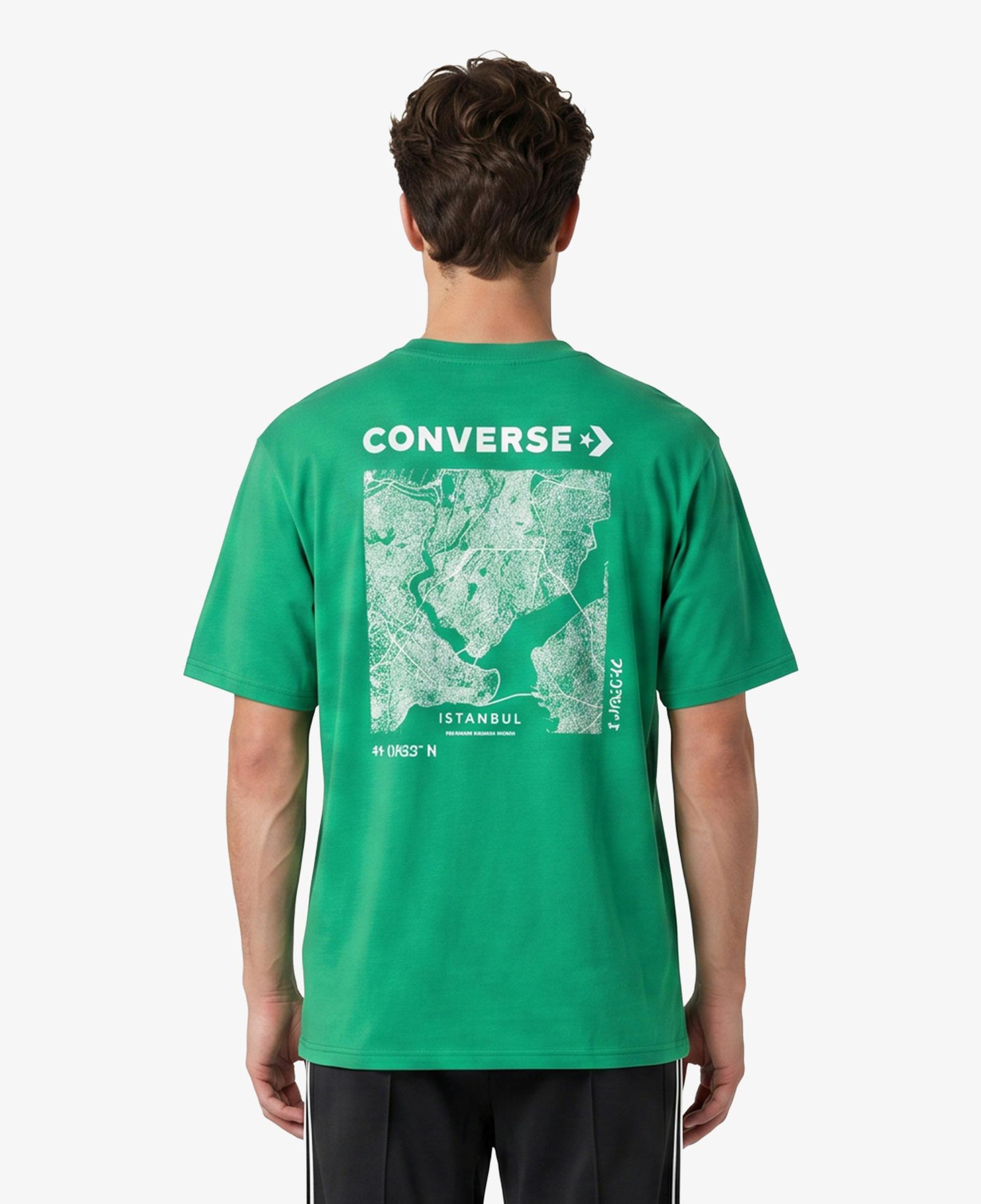 Converse Erkek Yeşil Grafik Baskılı T-Shirt