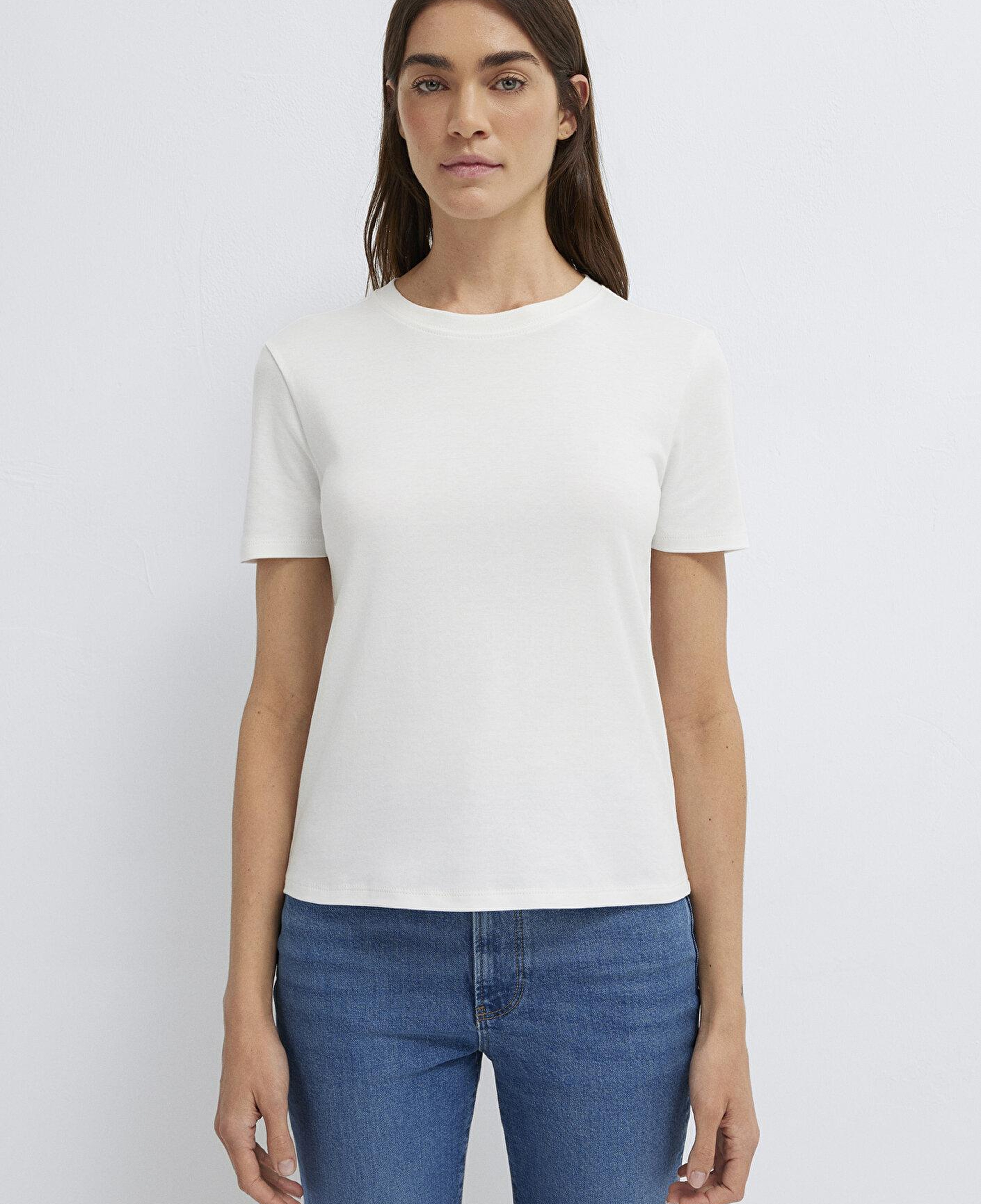 Mavi Ekru Tişört Slim Fit / Dar Kesim 1614181-70057