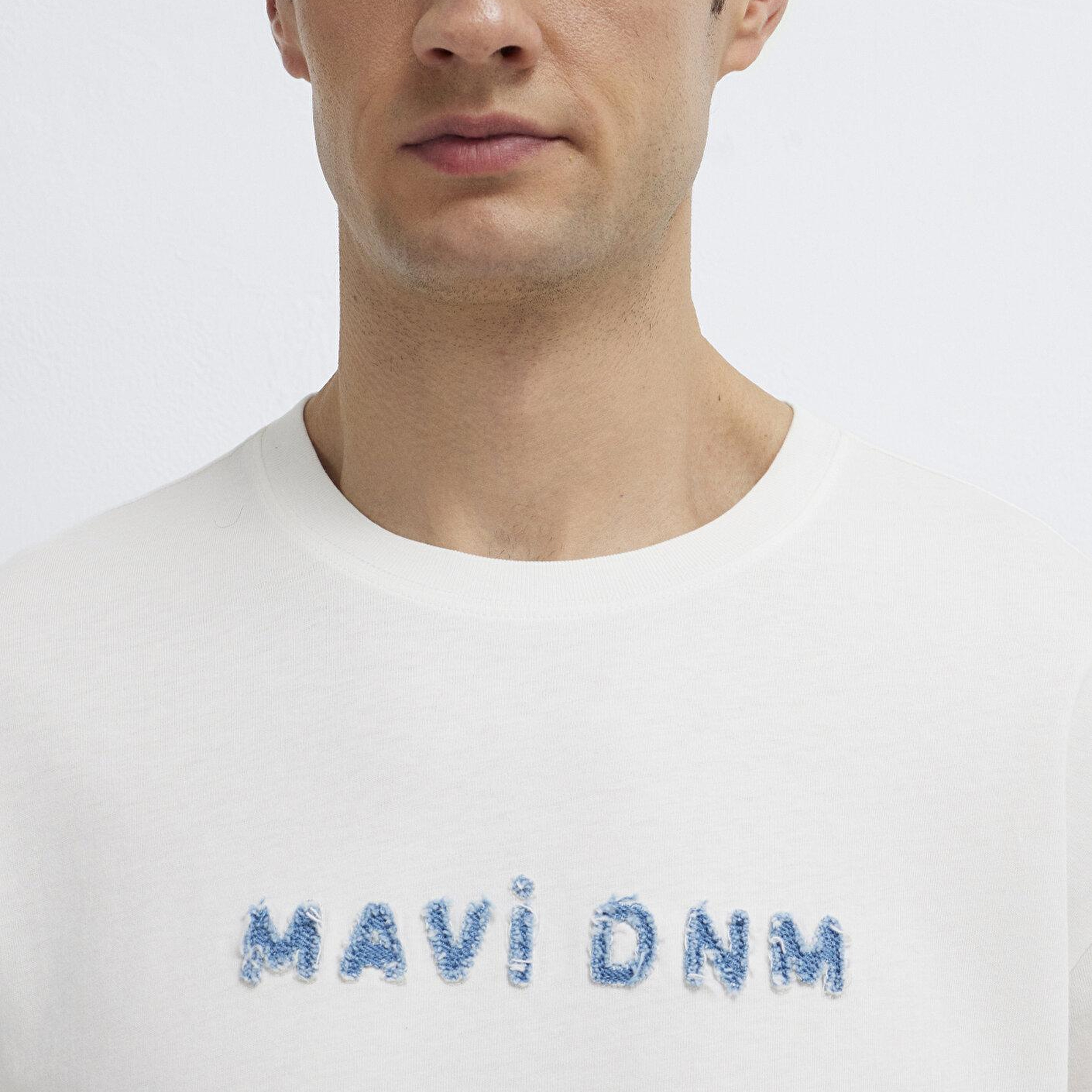 Mavi Mavi DNM Ekru Tişört Loose Fit / Bol Rahat Kesim 0613604-70057
