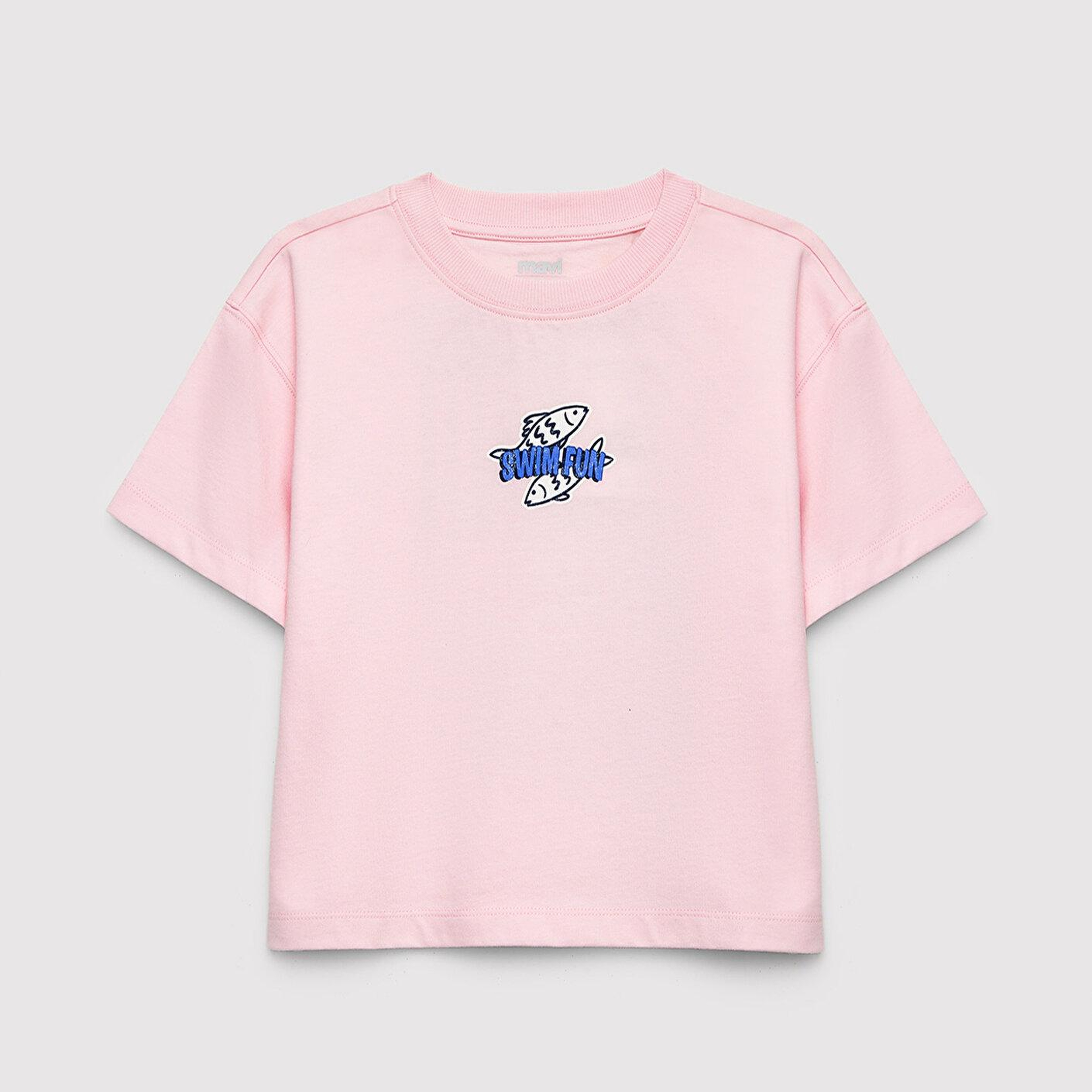 Mavi Swim Fun Baskılı Pembe Tişört Loose Fit / Bol Rahat Kesim 7610440-90773