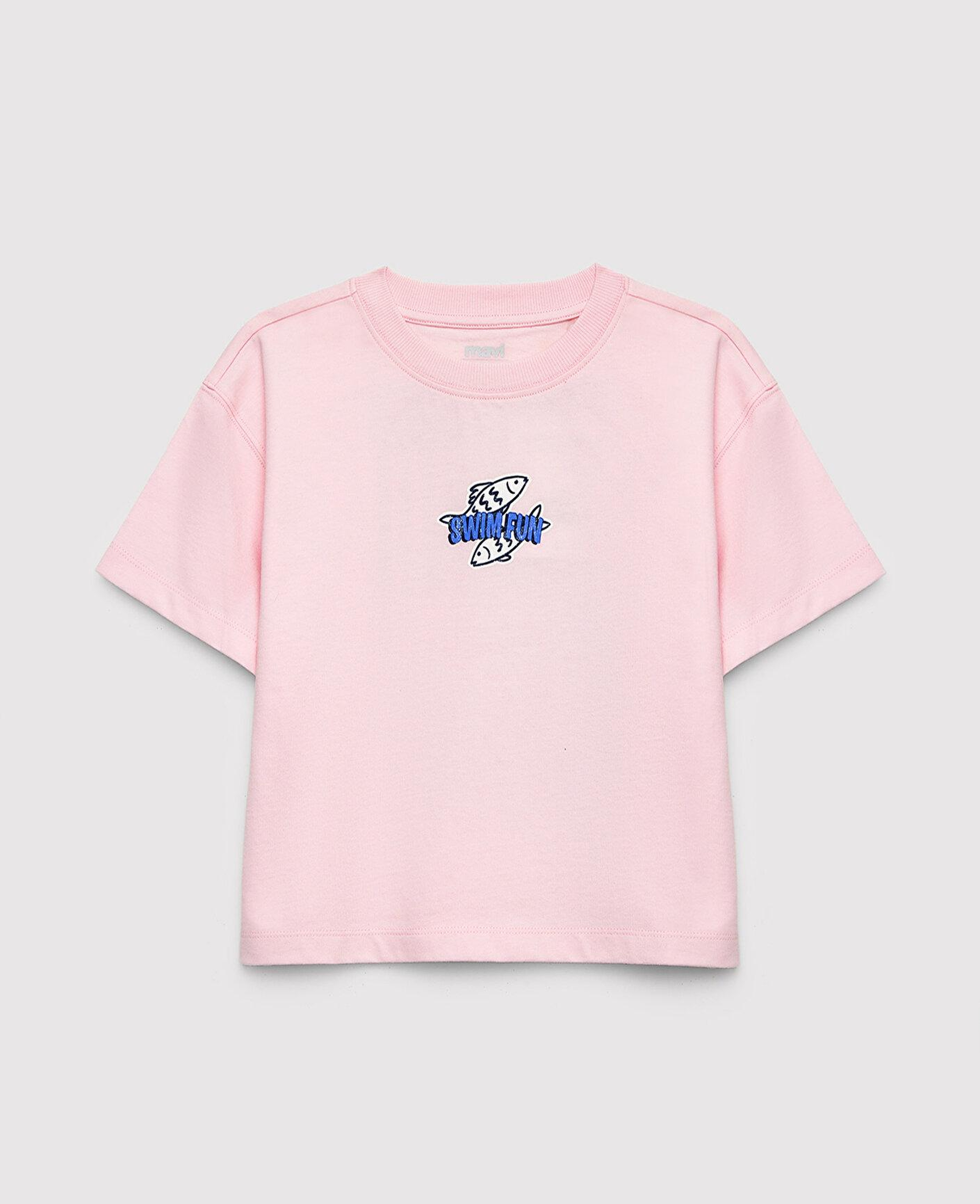 Mavi Swim Fun Baskılı Pembe Tişört Loose Fit / Bol Rahat Kesim 7610440-90773