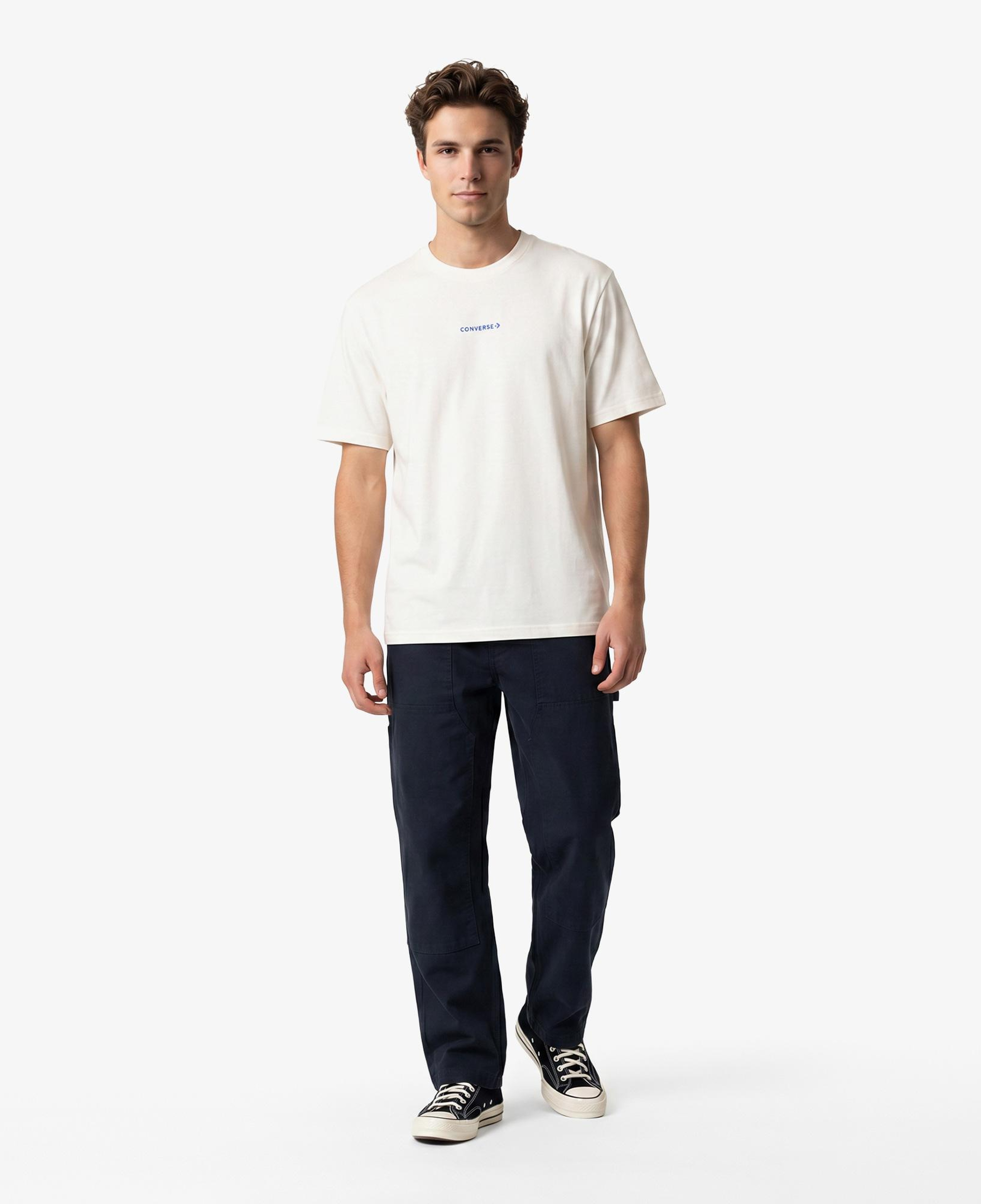 Converse Erkek Krem Grafik Baskılı T-Shirt