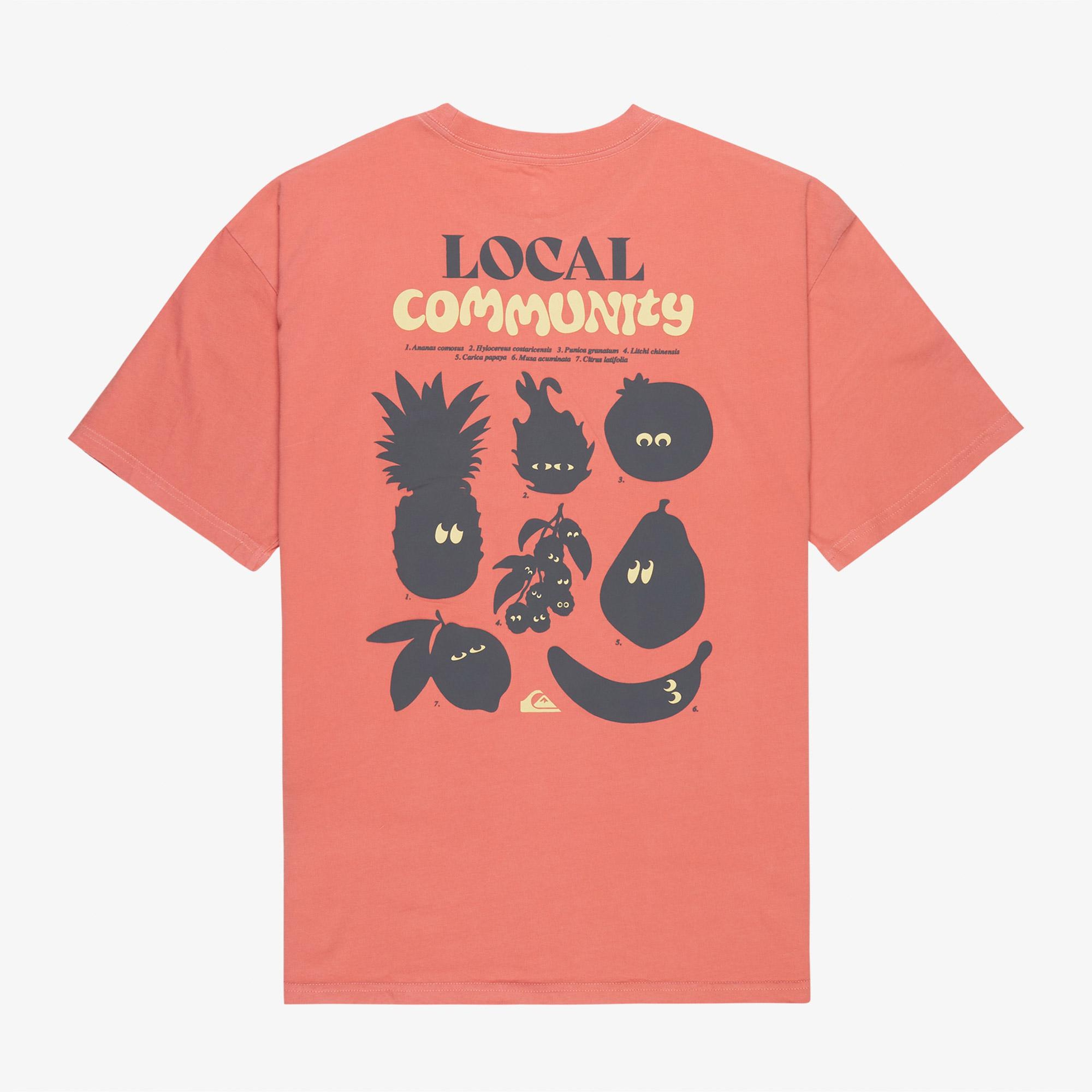 Quiksilver Fruits Tide Erkek Pembe T-Shirt