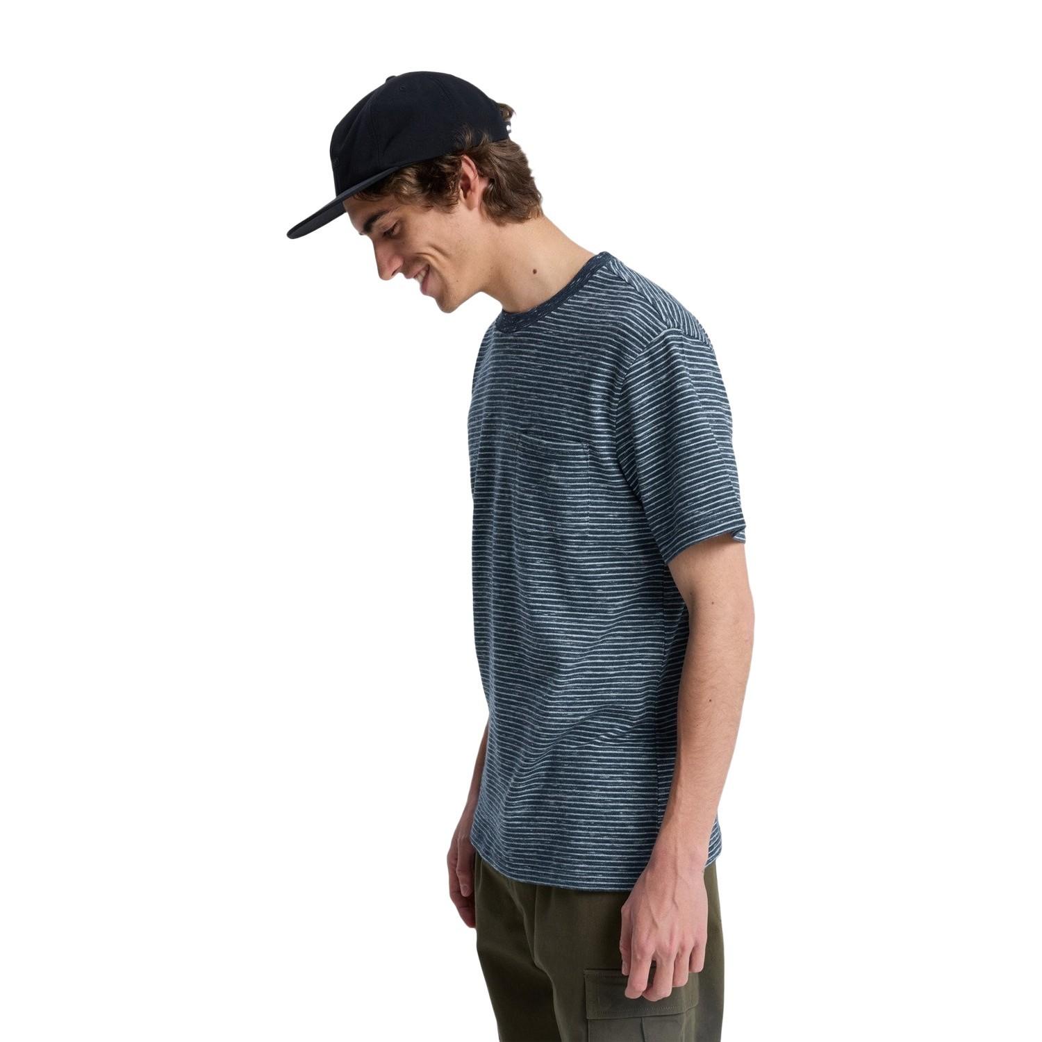 Quiksilver Lopaz Striped Erkek Mavi Tişört