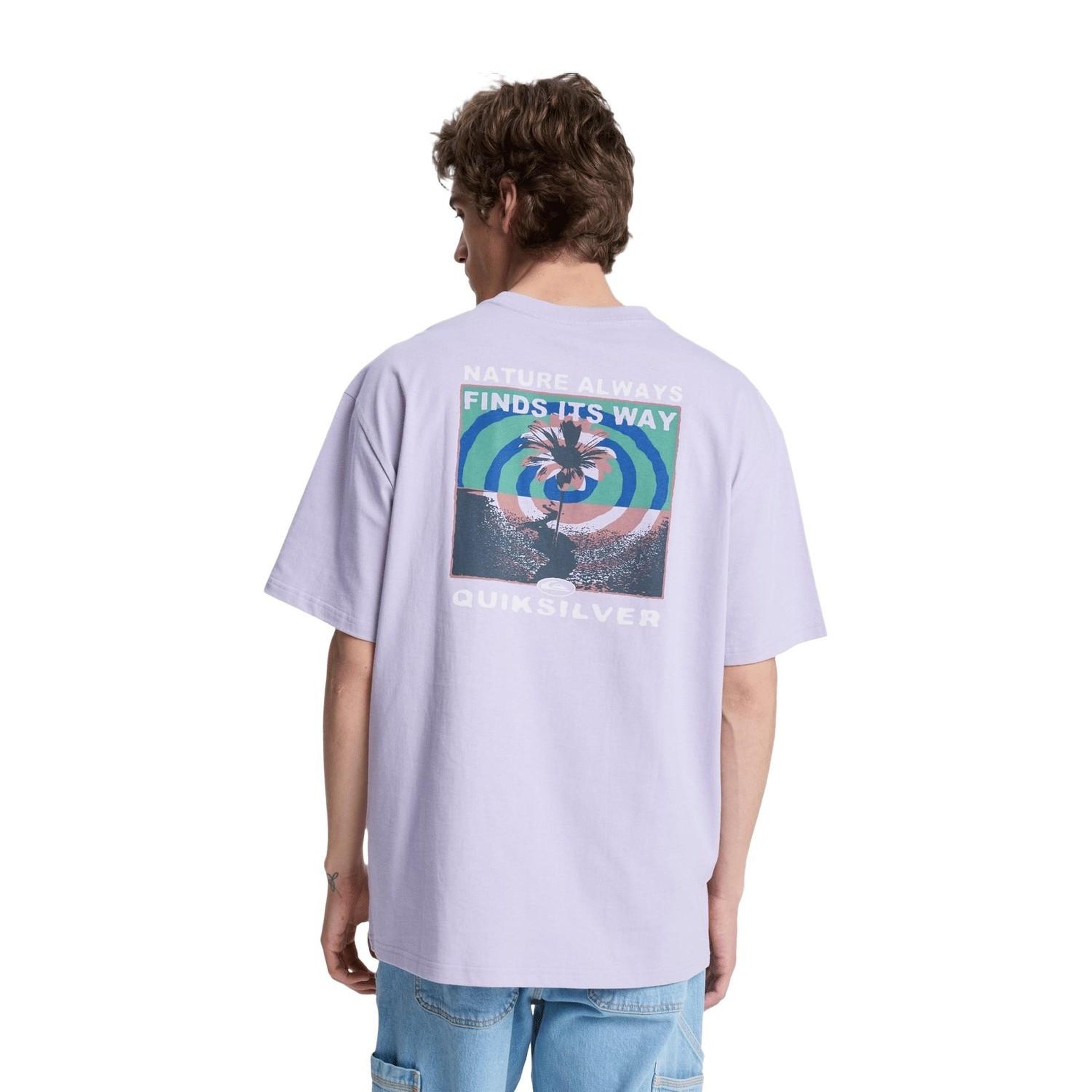 Quiksilver Upside Do Erkek Mor Tişört