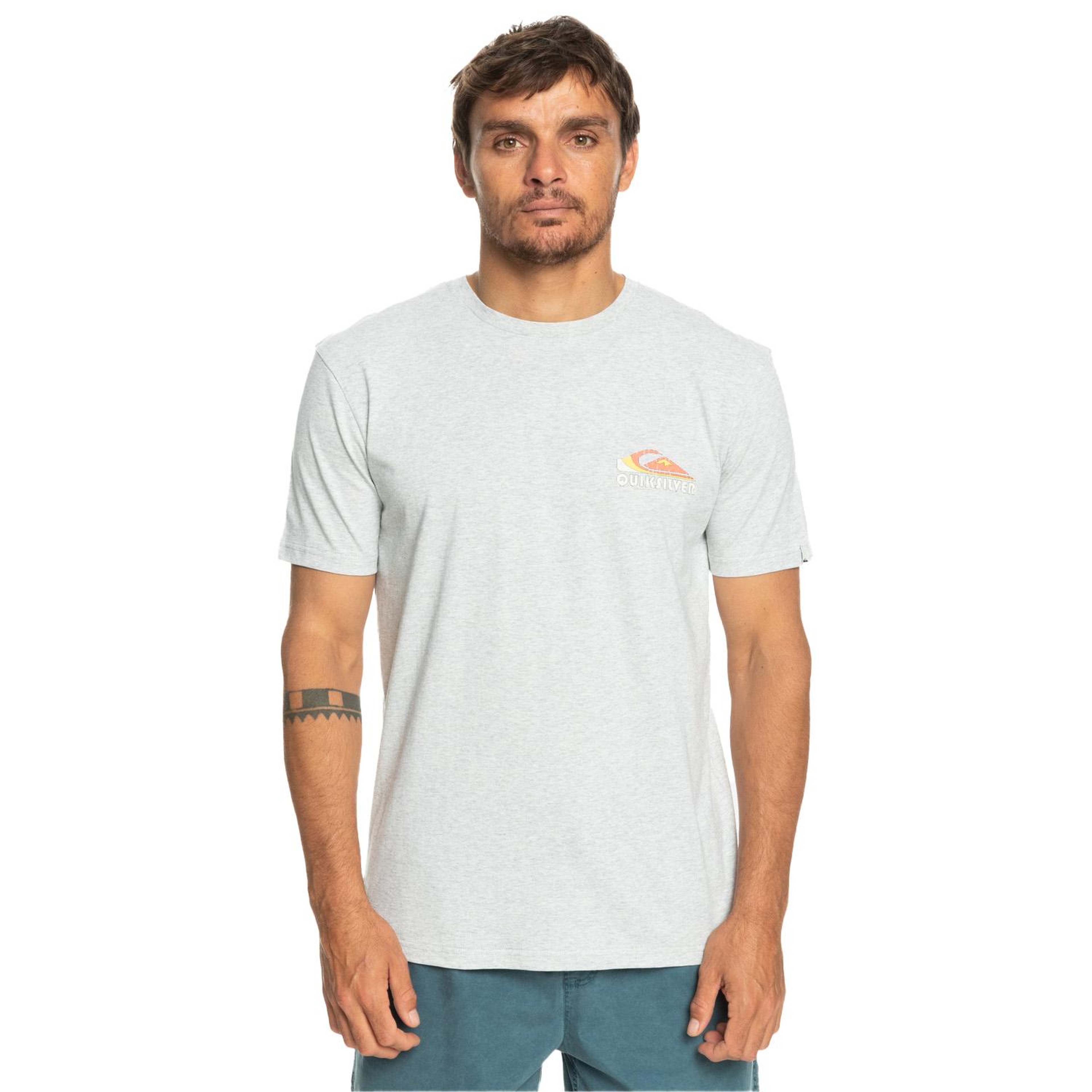 Quiksilver Sunburntdays Erkek Gri Tişört