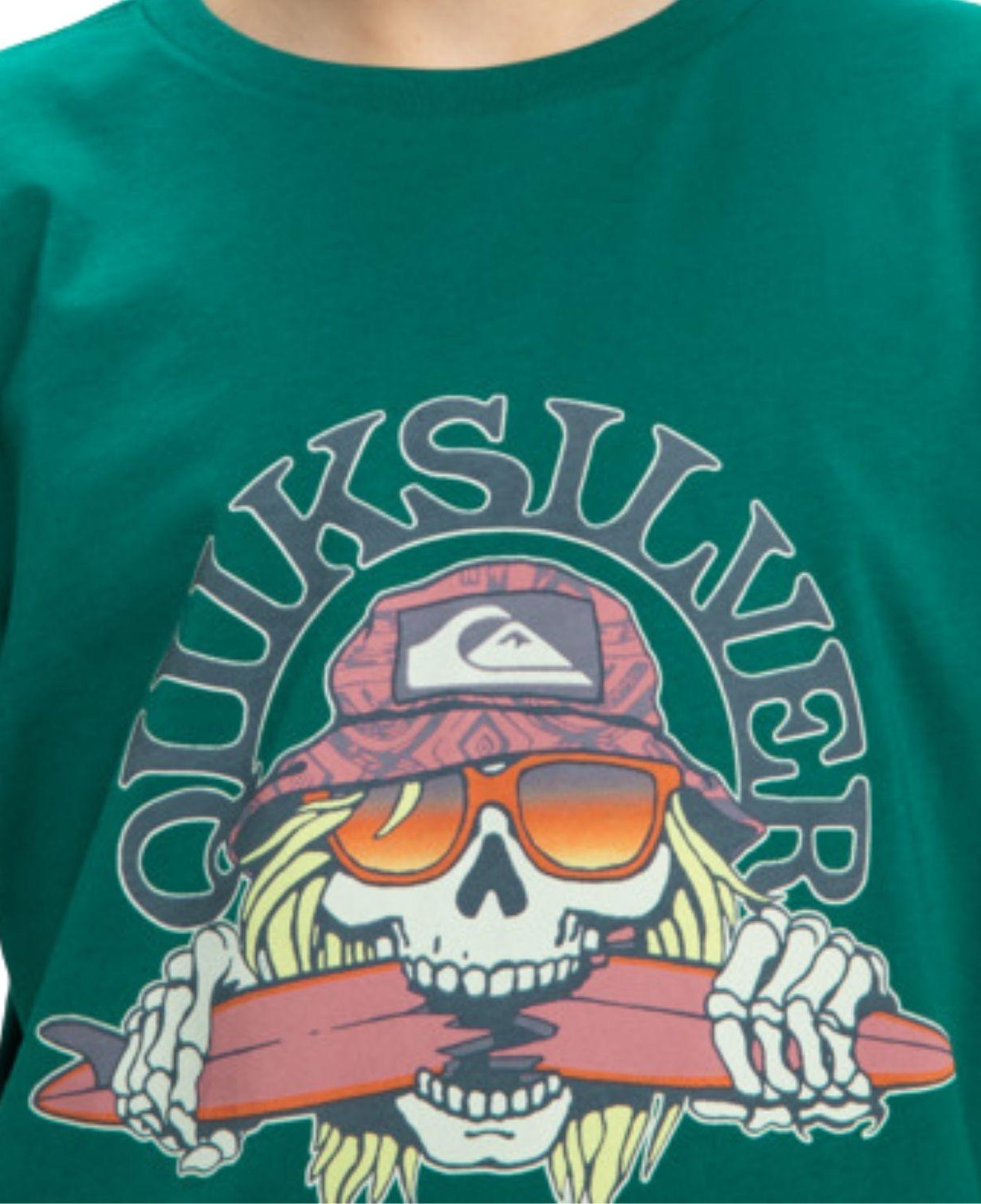 Quiksilver Ev Skull Feast Erkek Çocuk Yeşil Tişört