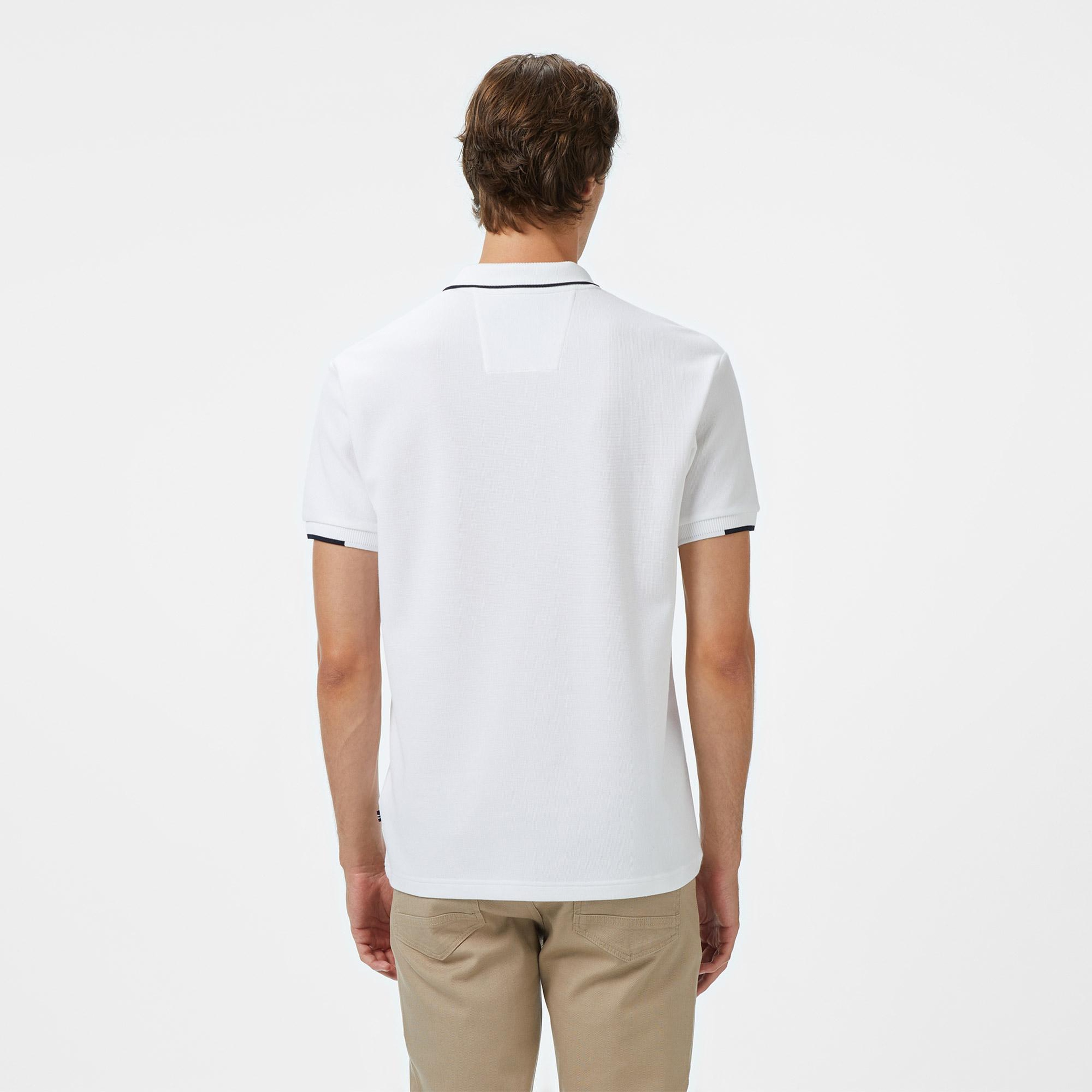 Nautica Erkek Beyaz Classic Fit Polo Yaka T-Shirt