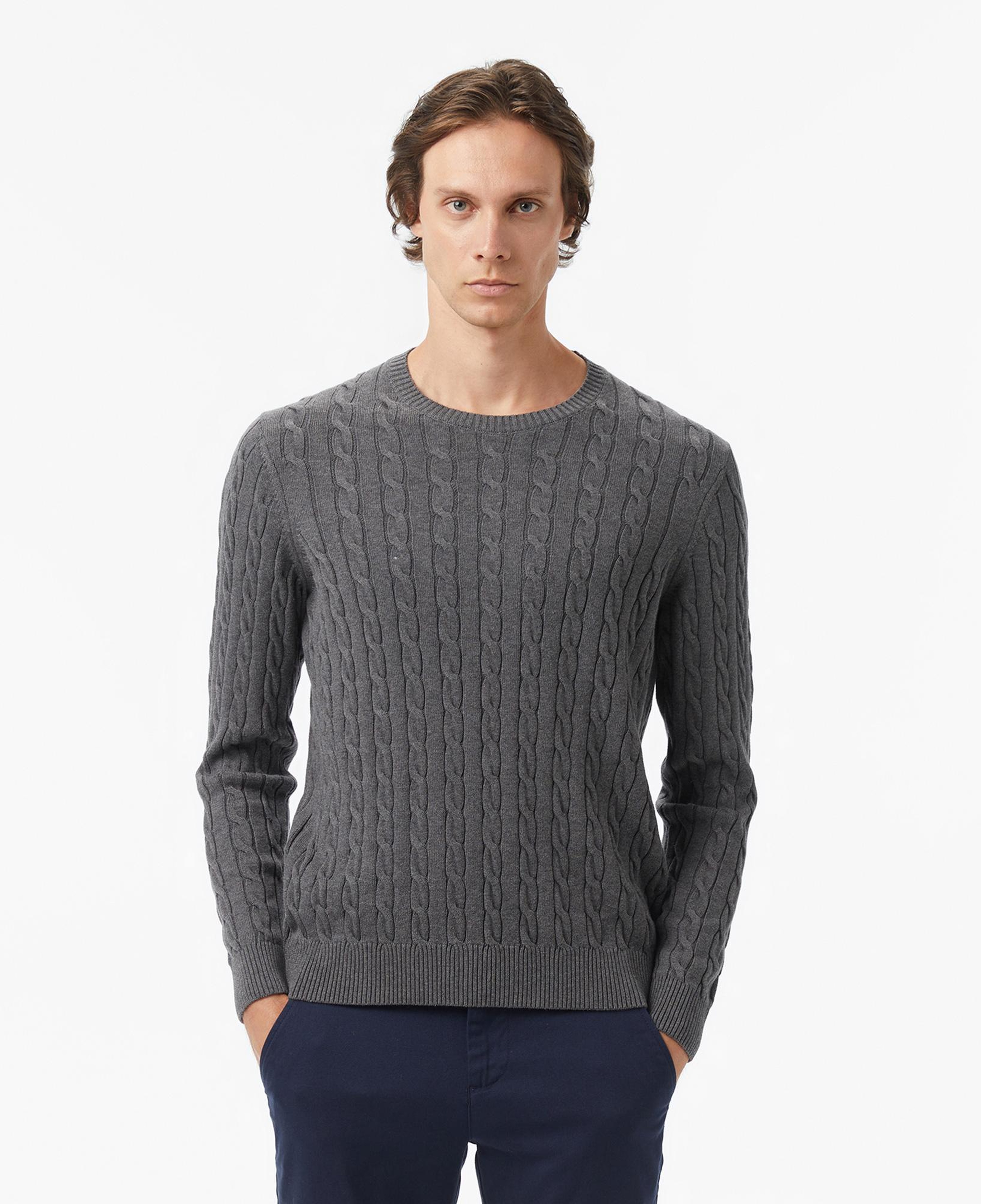 Nautica Erkek Gri Classic Fit Kazak