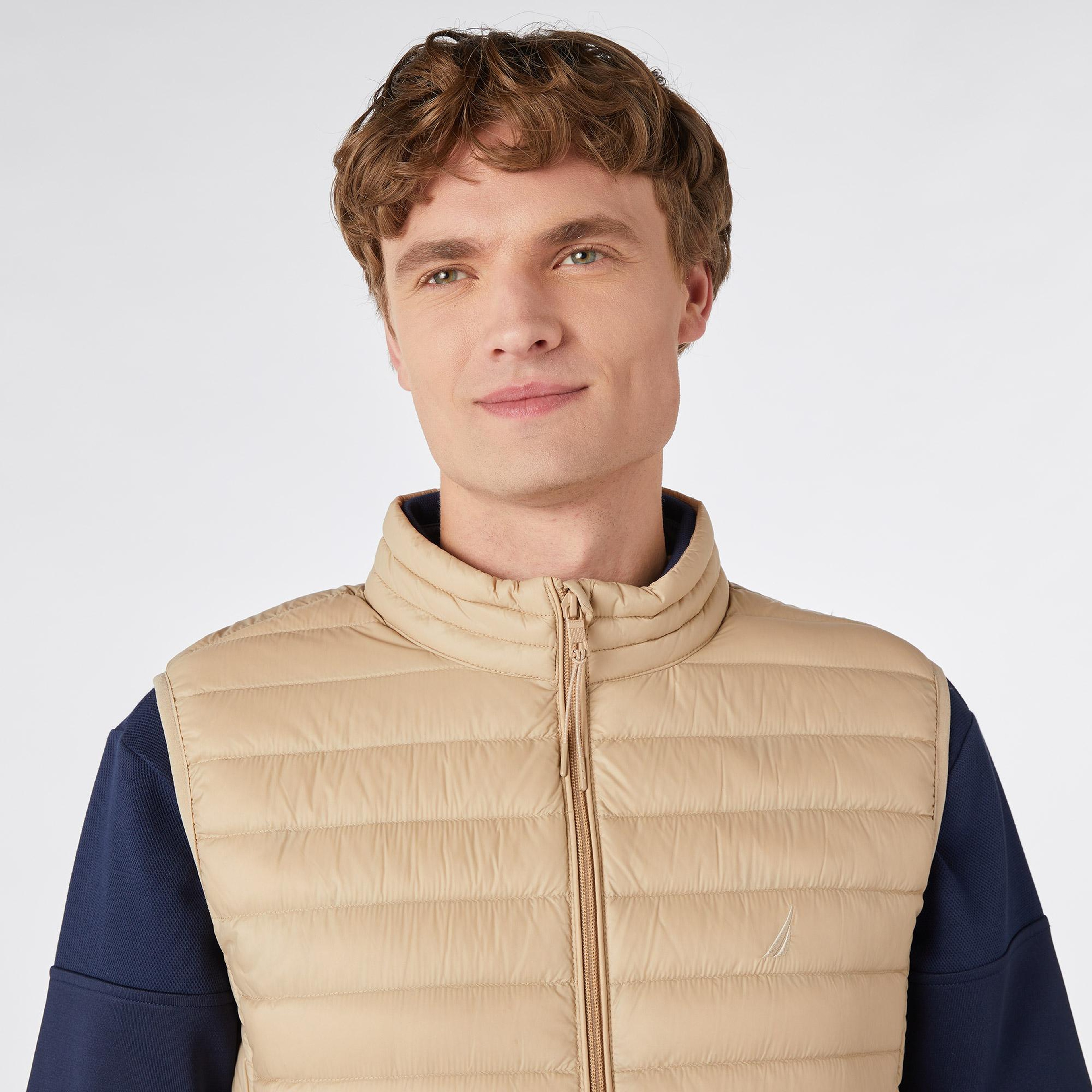 Nautica Erkek Bej Standart Fit Yelek