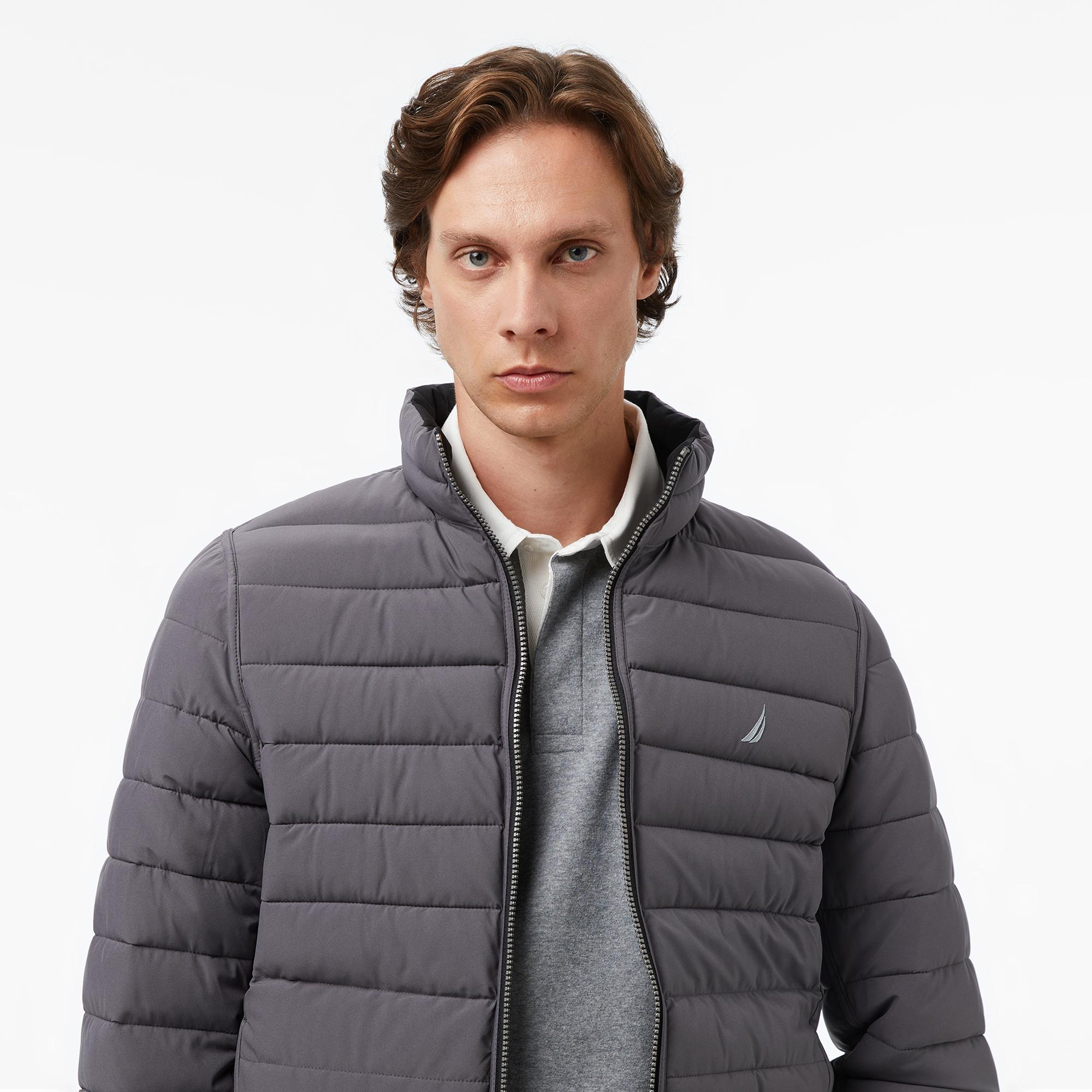Nautica Erkek Siyah Regular Fit Çift Taraflı Mont