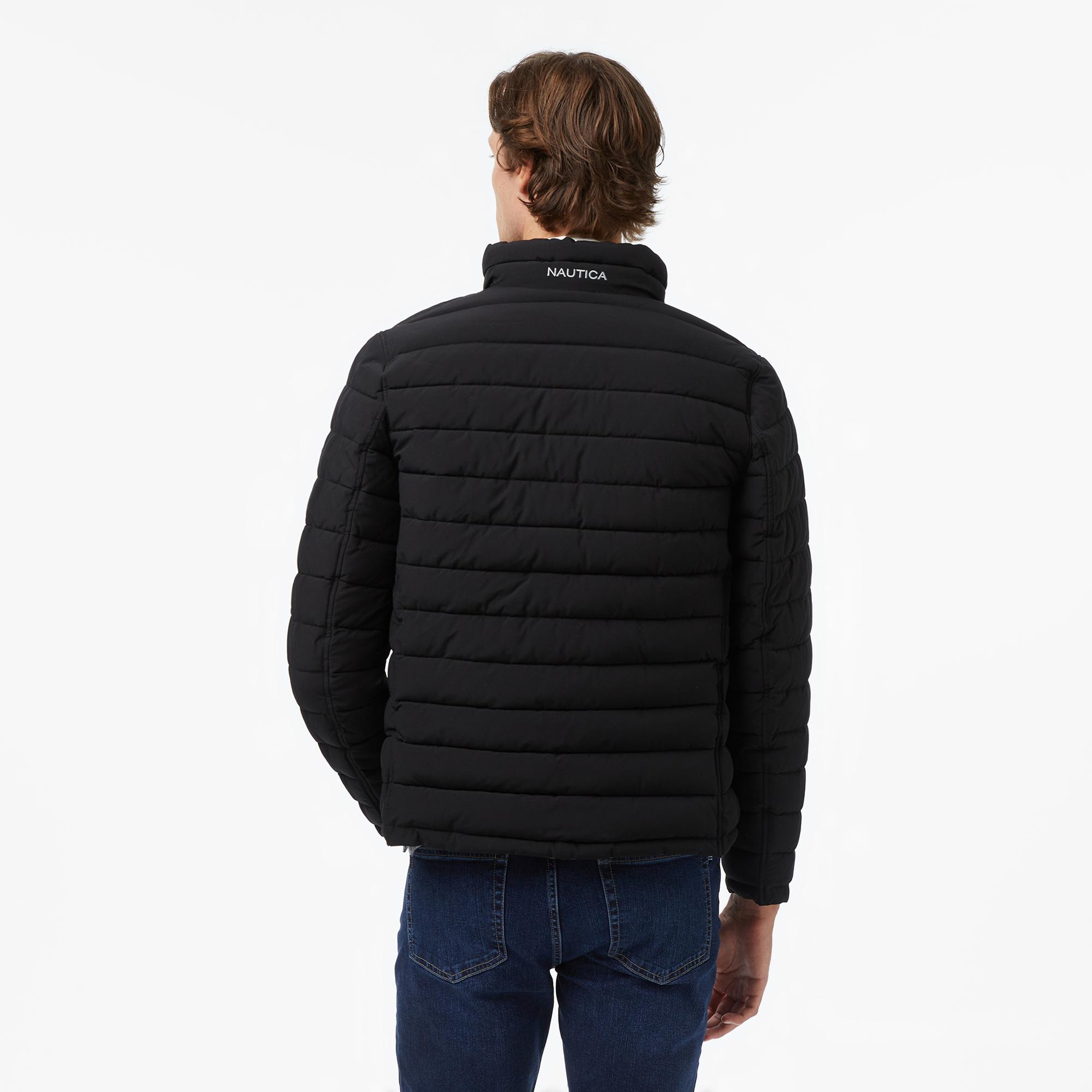 Nautica Erkek Siyah Regular Fit Çift Taraflı Mont