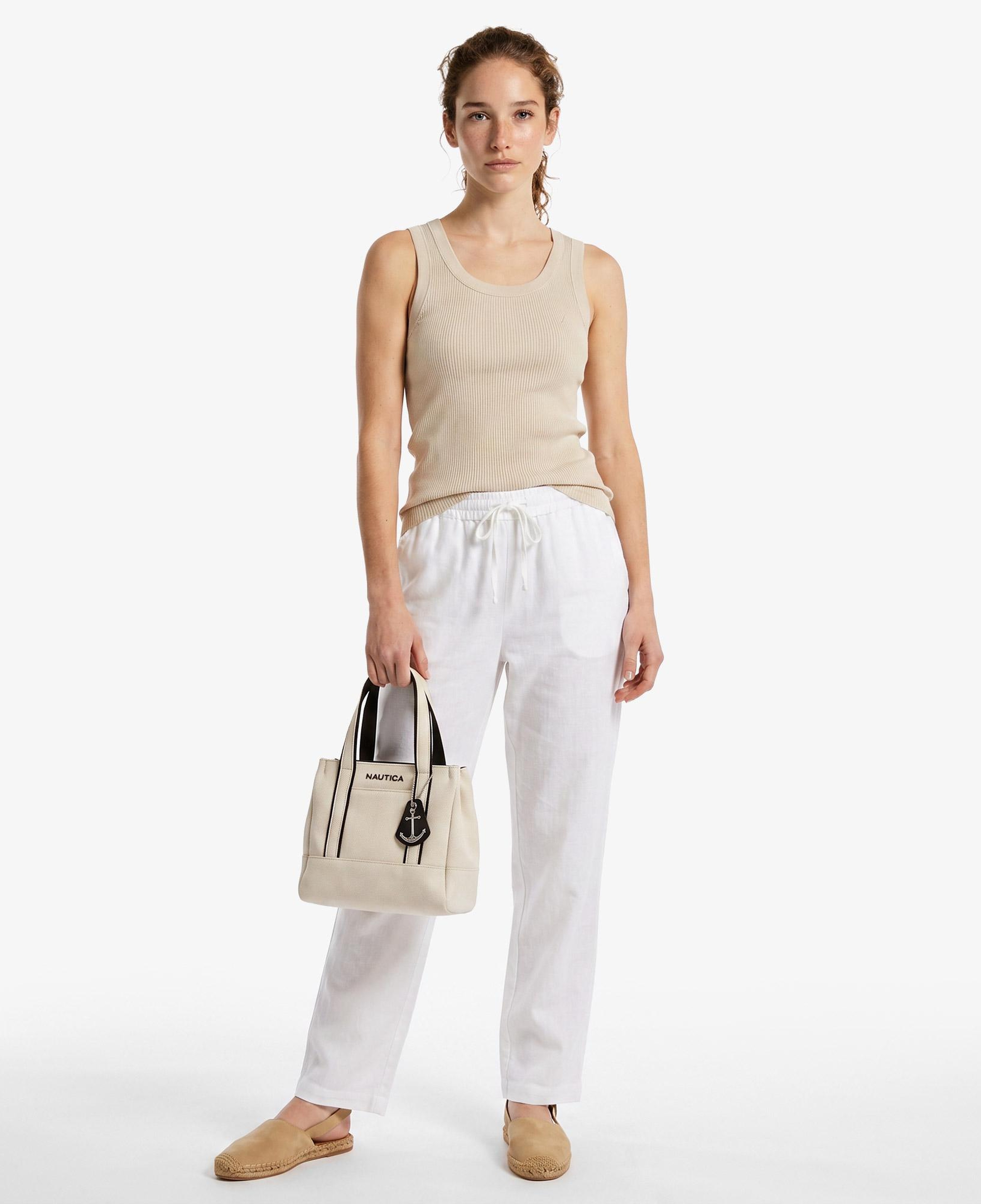 Nautica Kadın Beyaz Regular Fit Pantolon