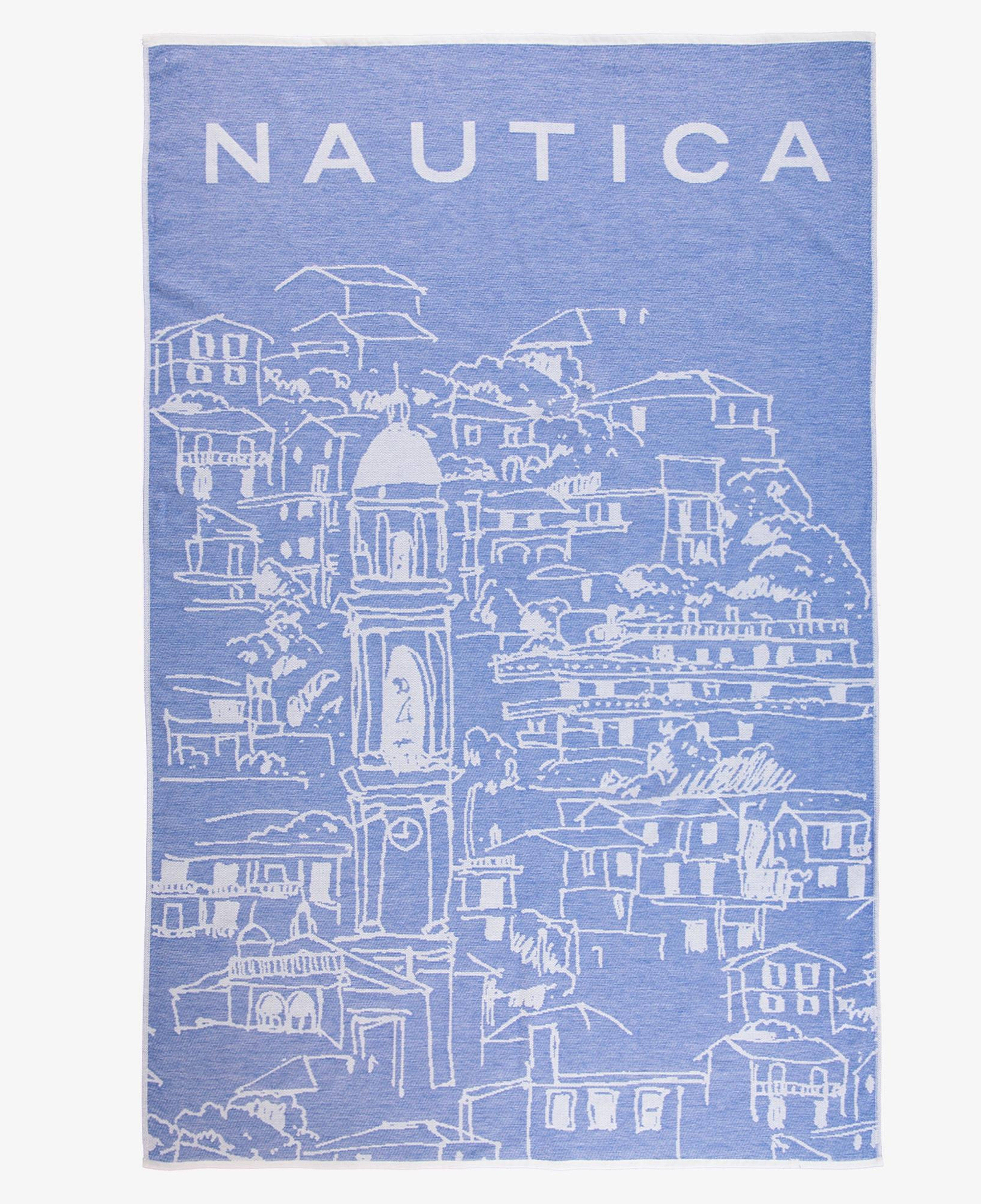 Nautica Unisex Mavi Desenli Havlu
