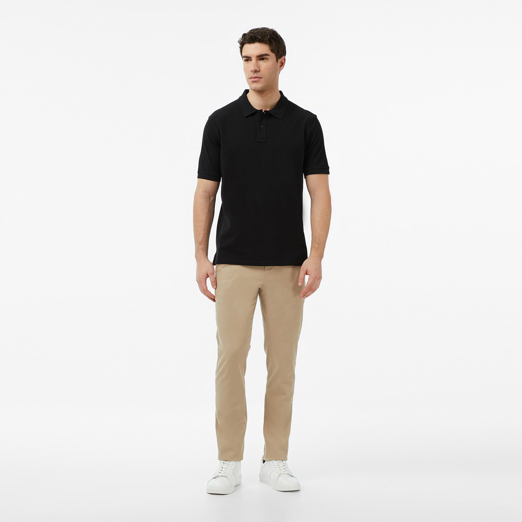 Nautica Erkek Siyah Regular Fit Polo Yaka T-Shirt