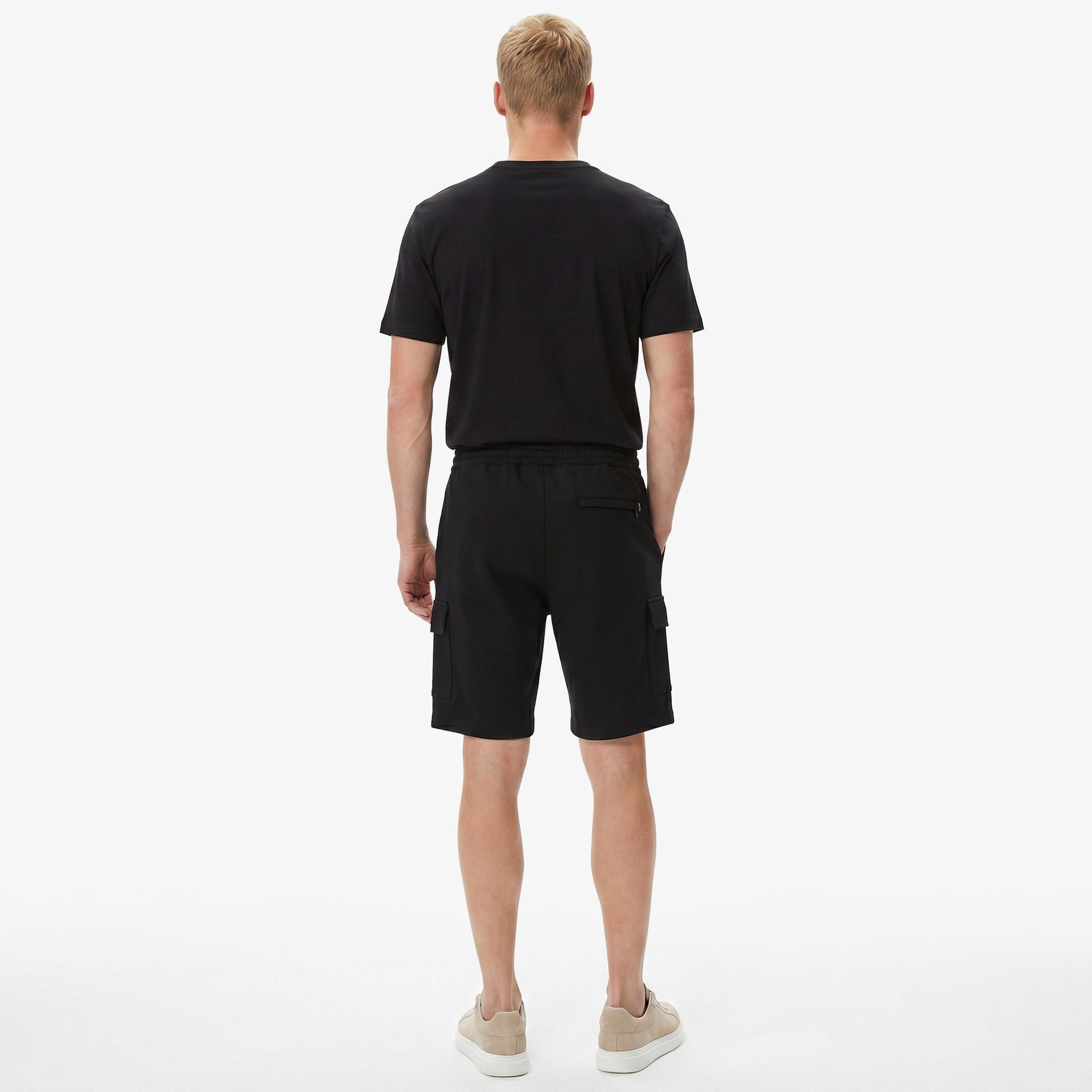 Nautica Erkek Siyah Regular Fit Kargo Şort