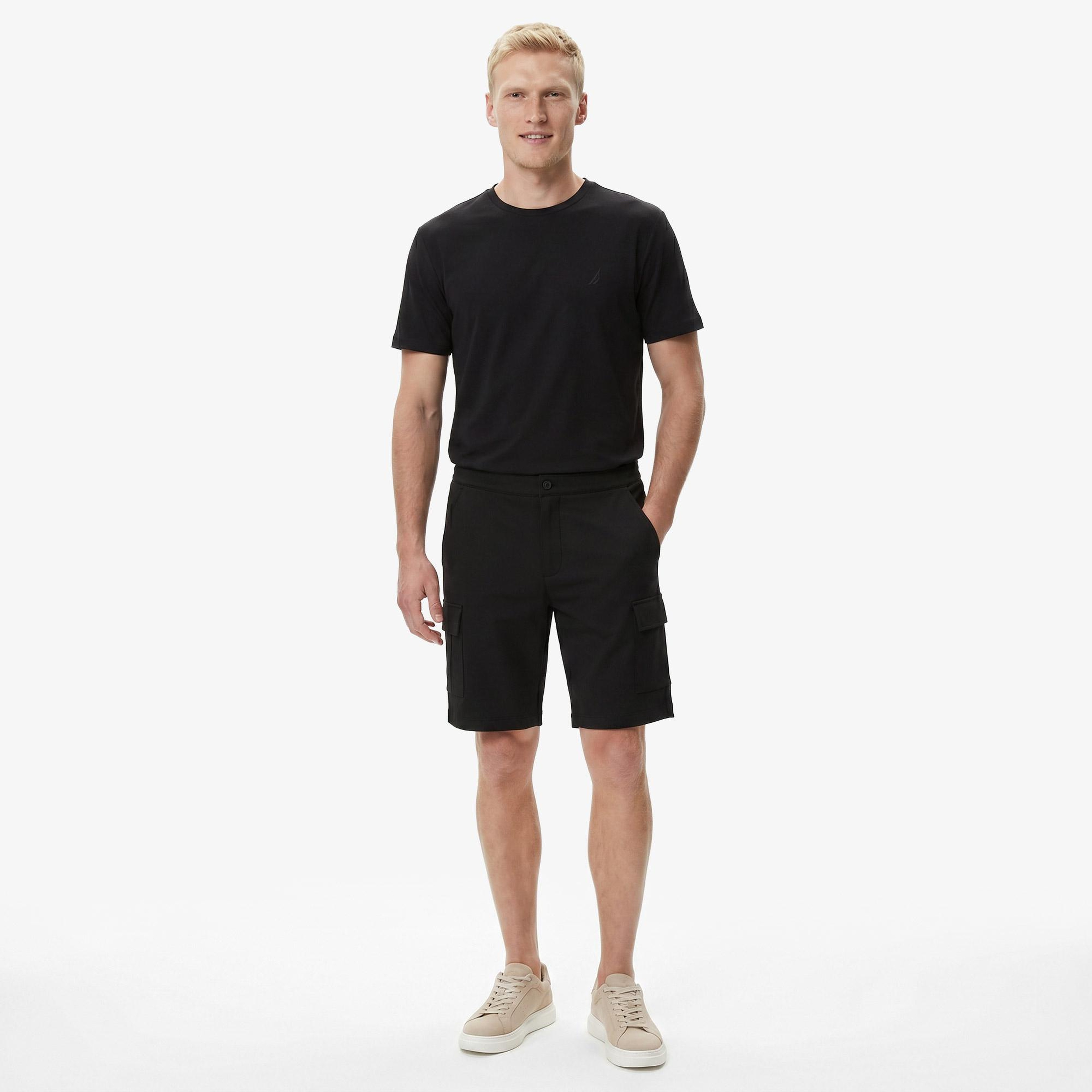 Nautica Erkek Siyah Regular Fit Kargo Şort