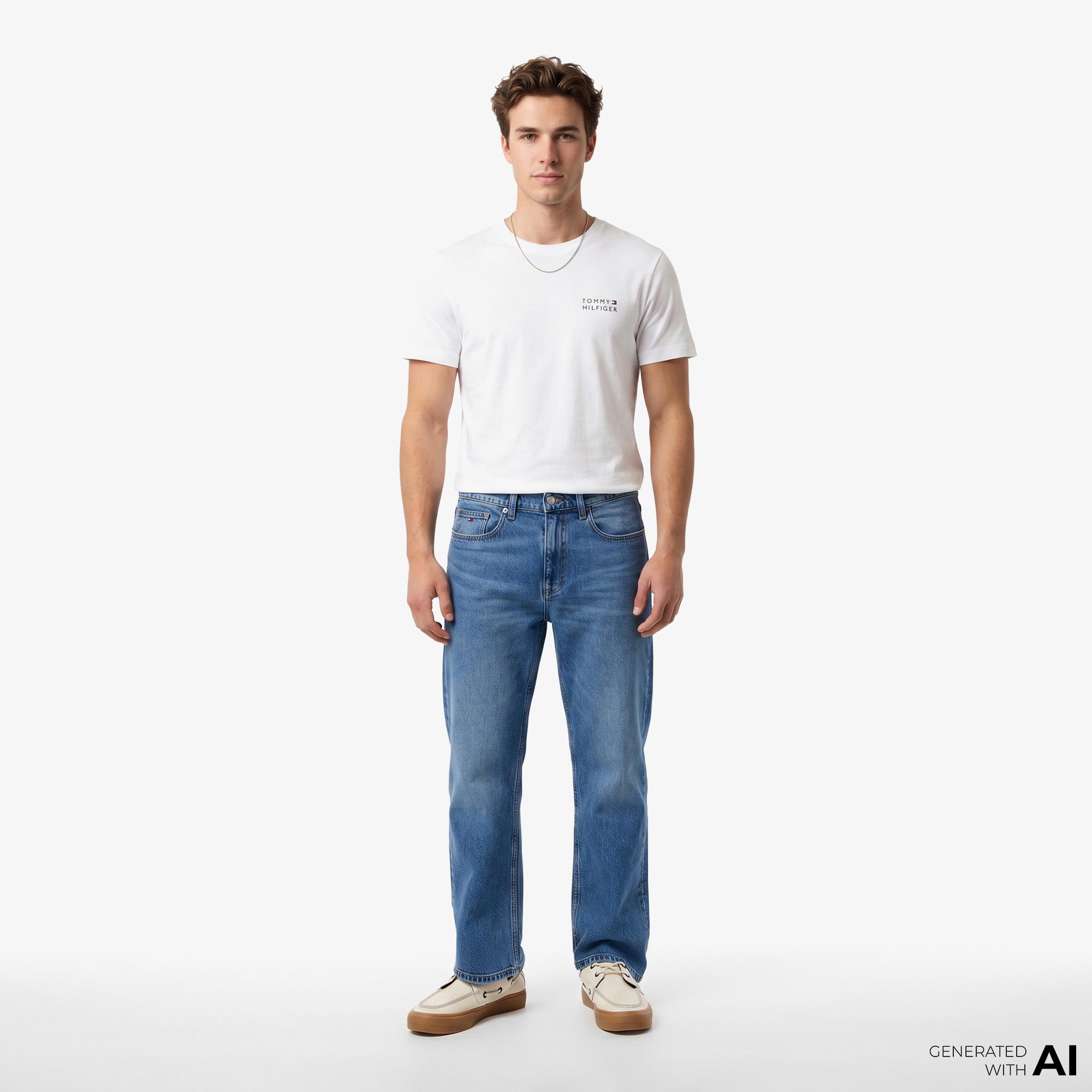 Tommy Hilfiger Brand Love Erkek Beyaz T-Shirt