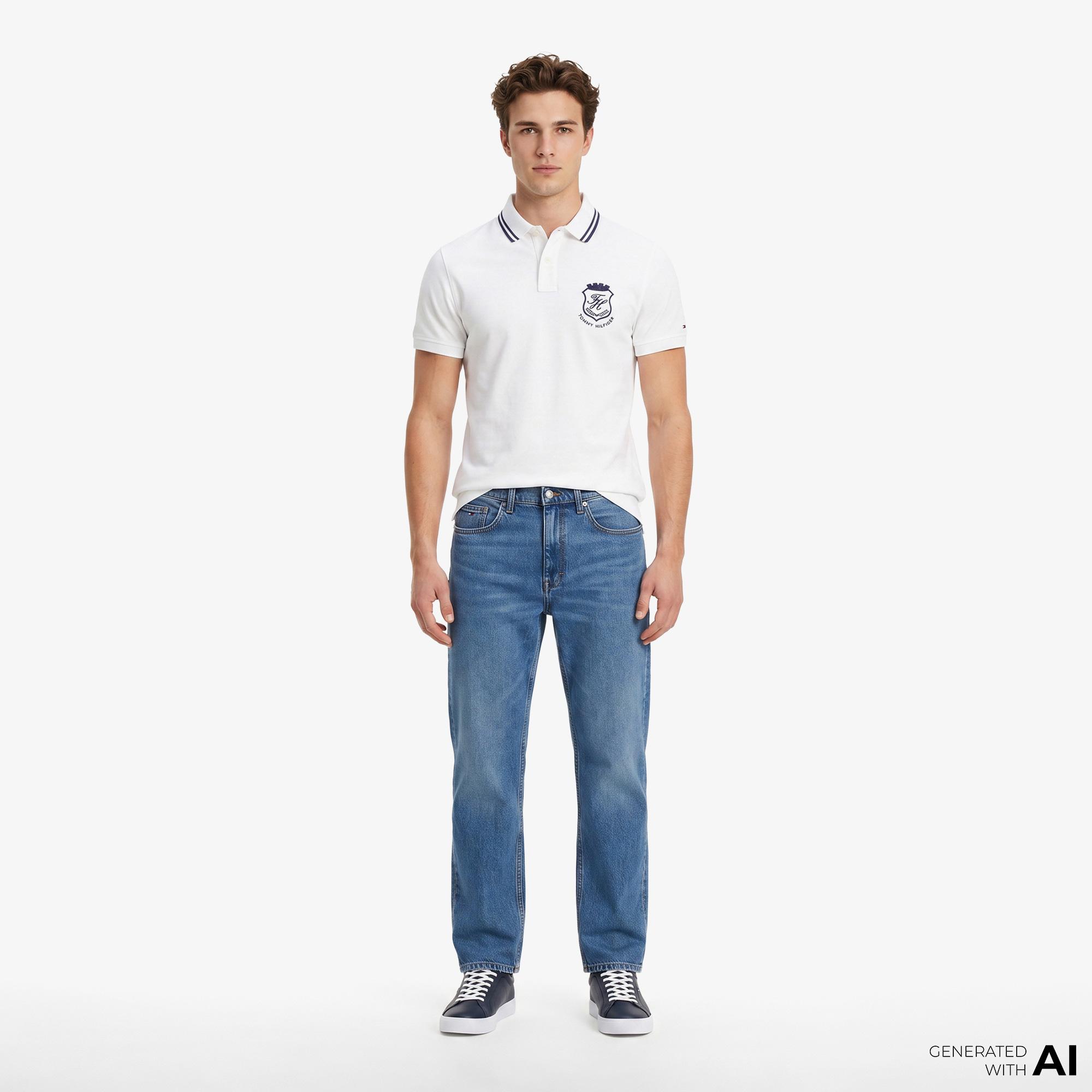 Tommy Hilfiger Country Club Erkek Beyaz Polo Yaka T-Shirt