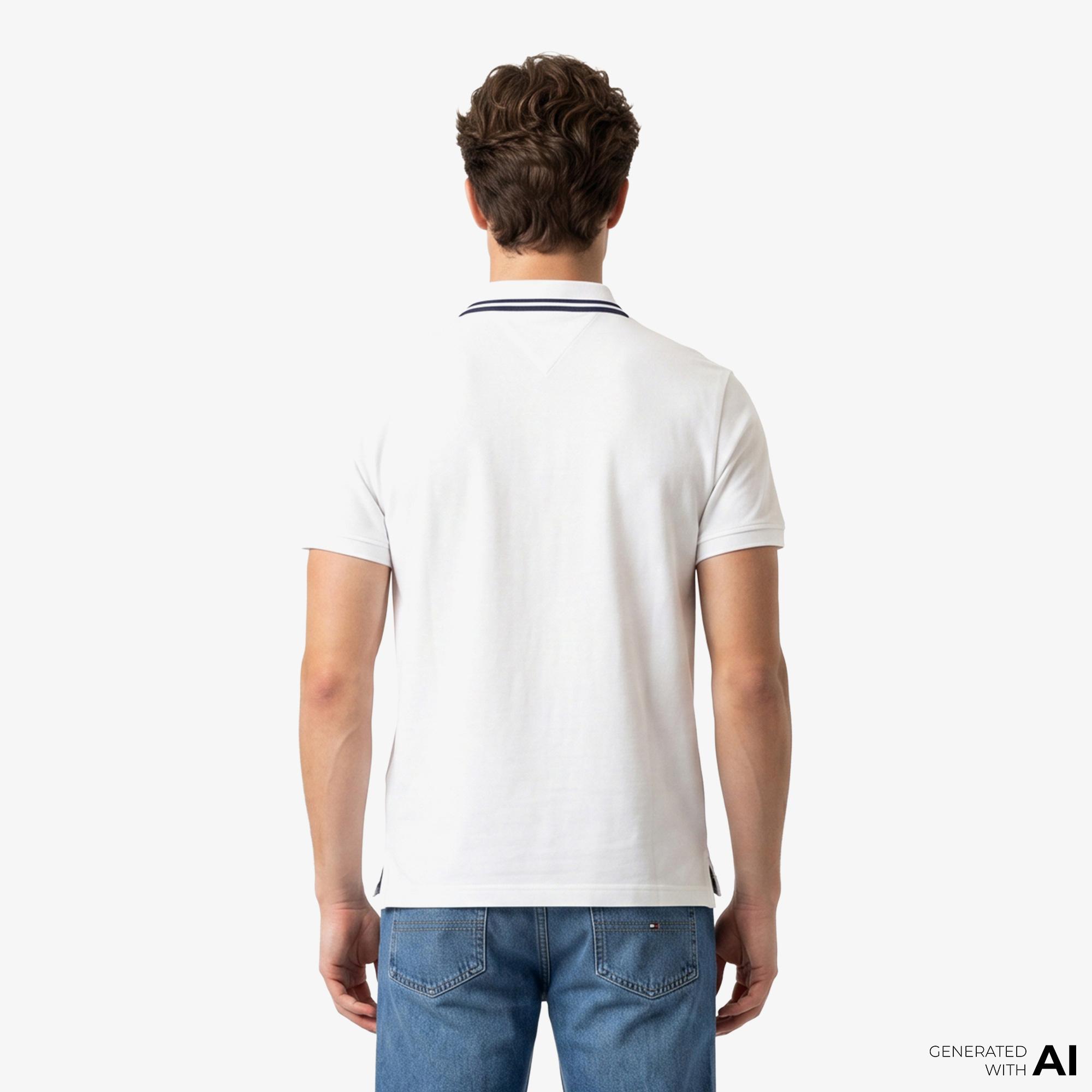 Tommy Hilfiger Country Club Erkek Beyaz Polo Yaka T-Shirt