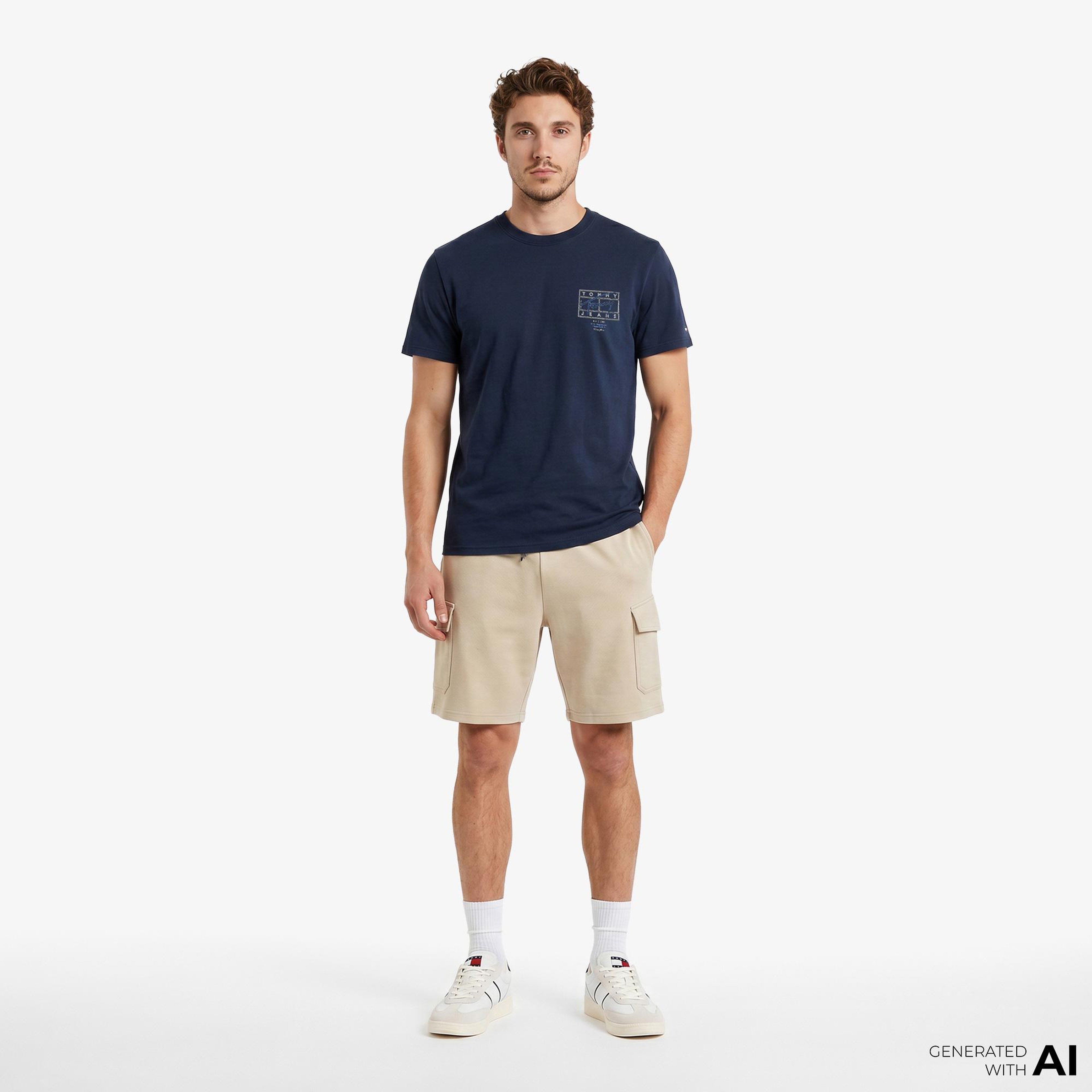 Tommy Hilfiger Mixed Media Erkek Haki Eşofman Altı