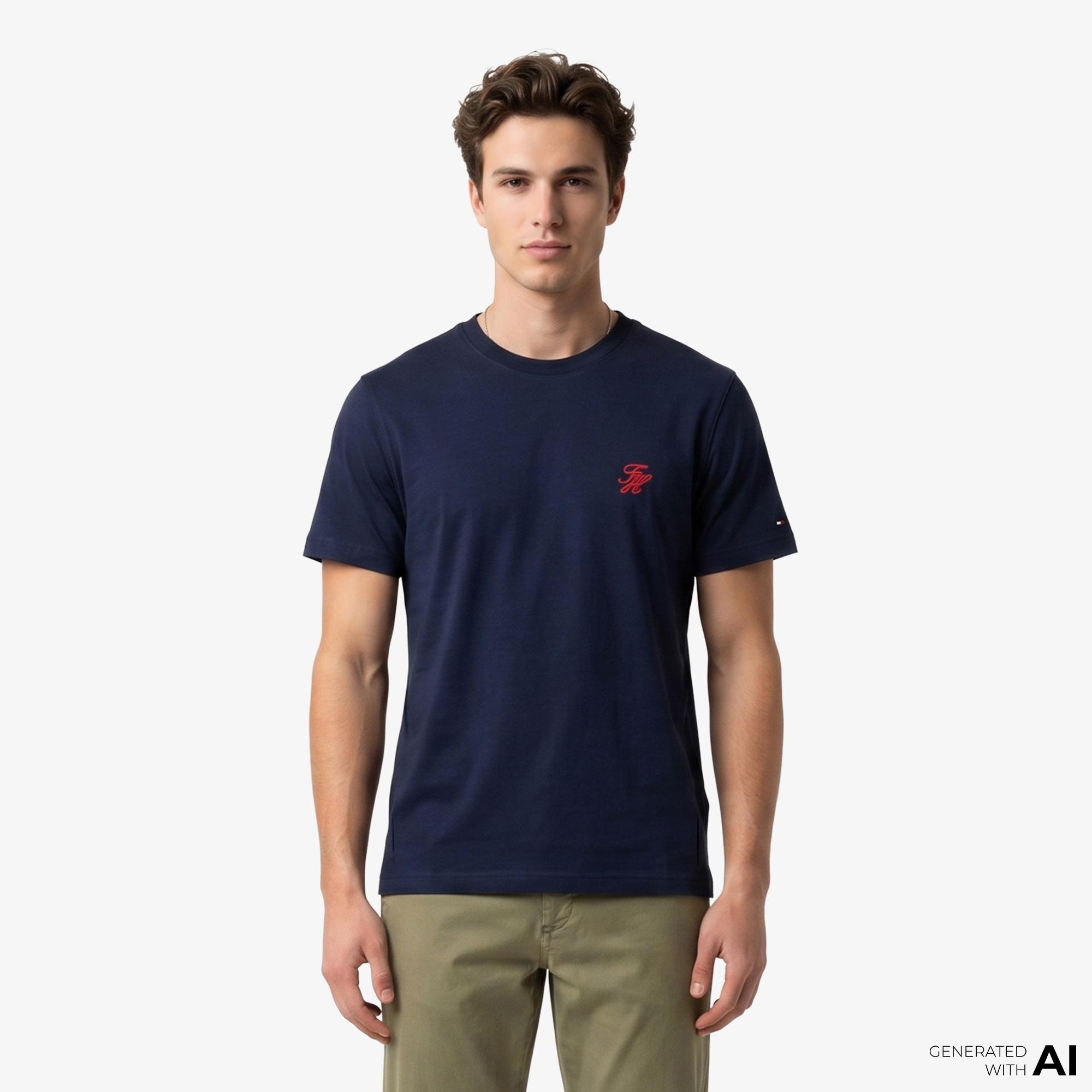 Tommy Hilfiger Swimshop Erkek Lacivert T-Shirt