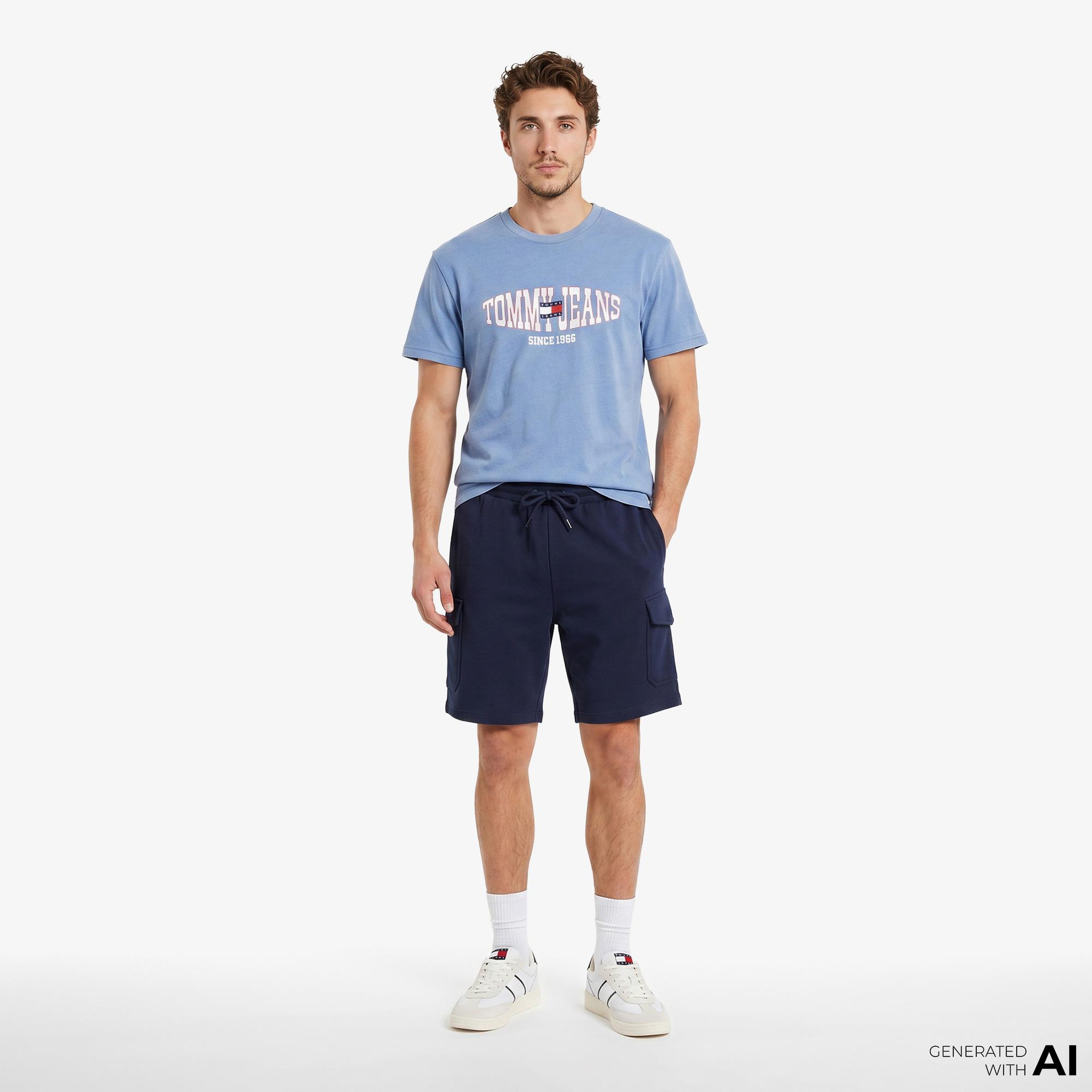 Tommy Hilfiger Mixed Media Erkek Lacivert Eşofman Altı