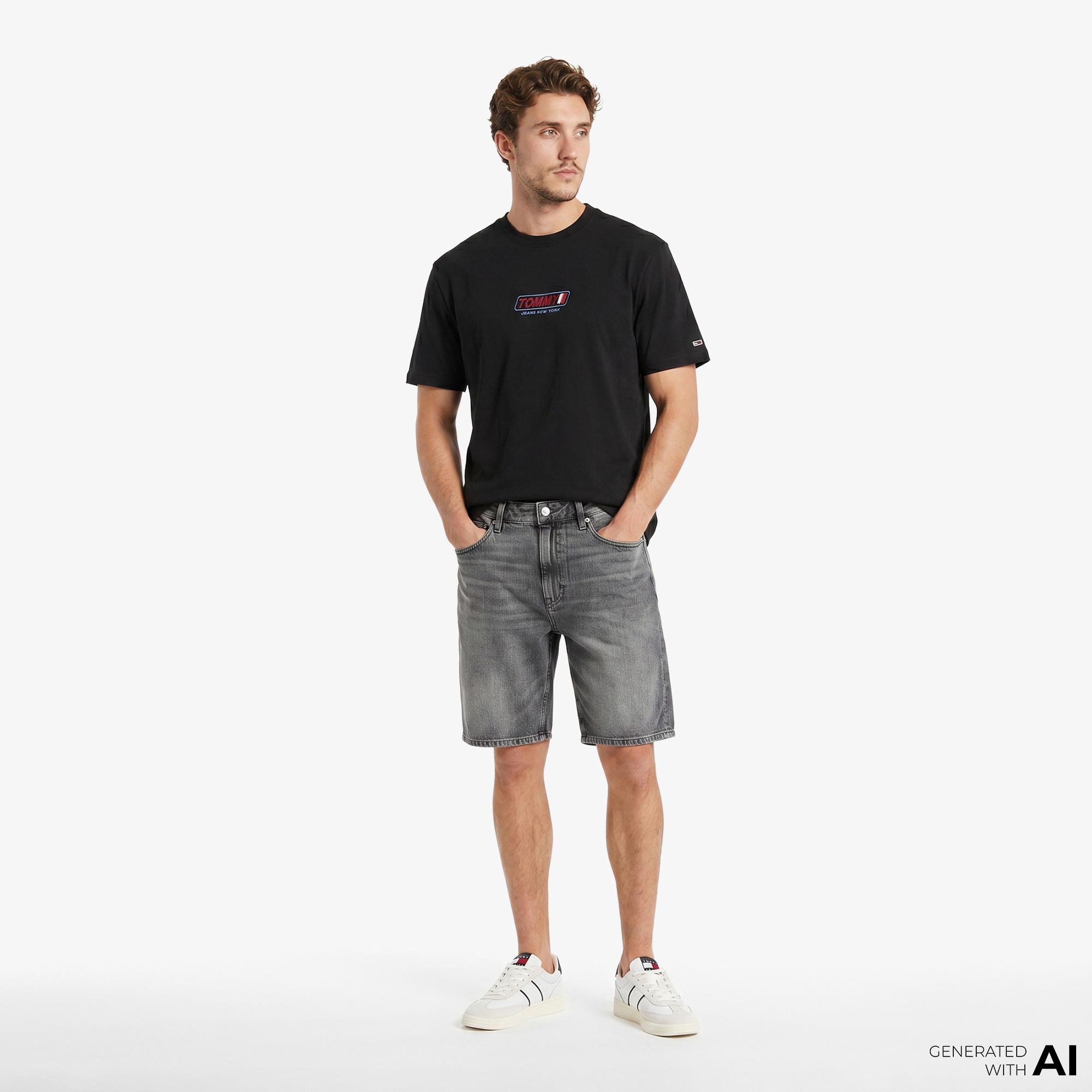 Tommy Hilfiger Erkek Siyah T-Shirt