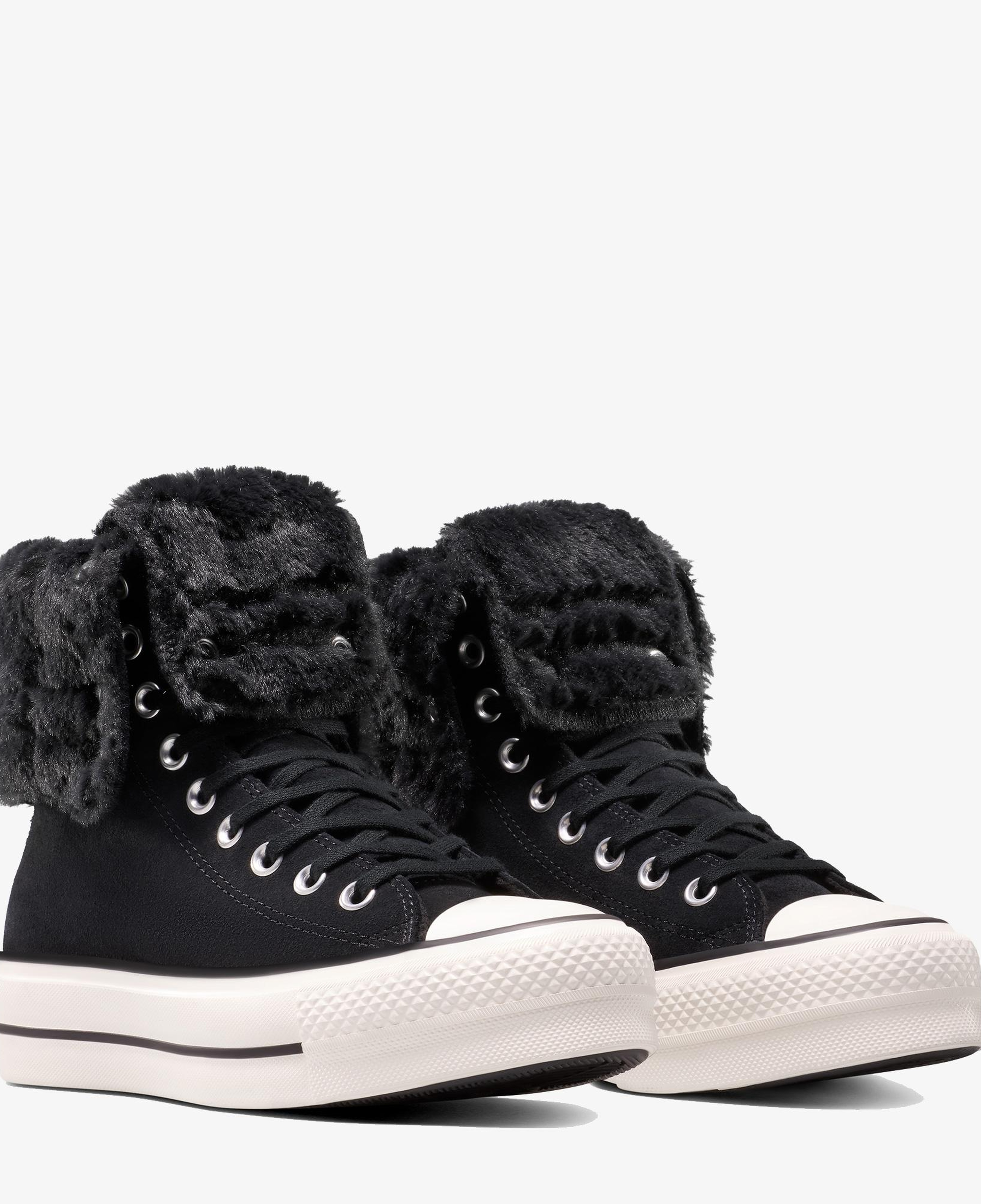 Converse Chuck Taylor All Star Fold Over Lift Kadın Siyah Sneaker